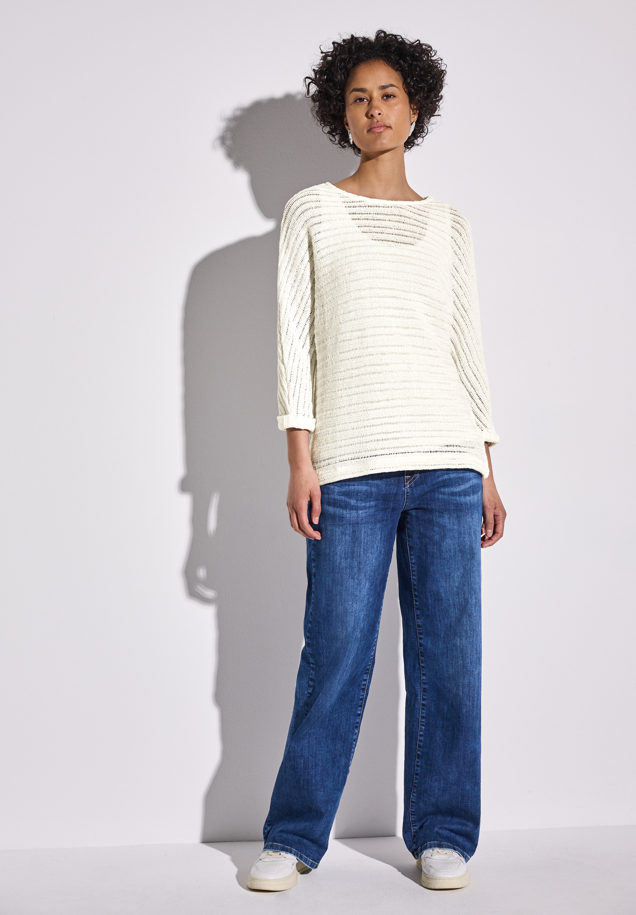 STREET ONE 3/4-Arm-Shirt, mit U-Boot-Ausschnitt