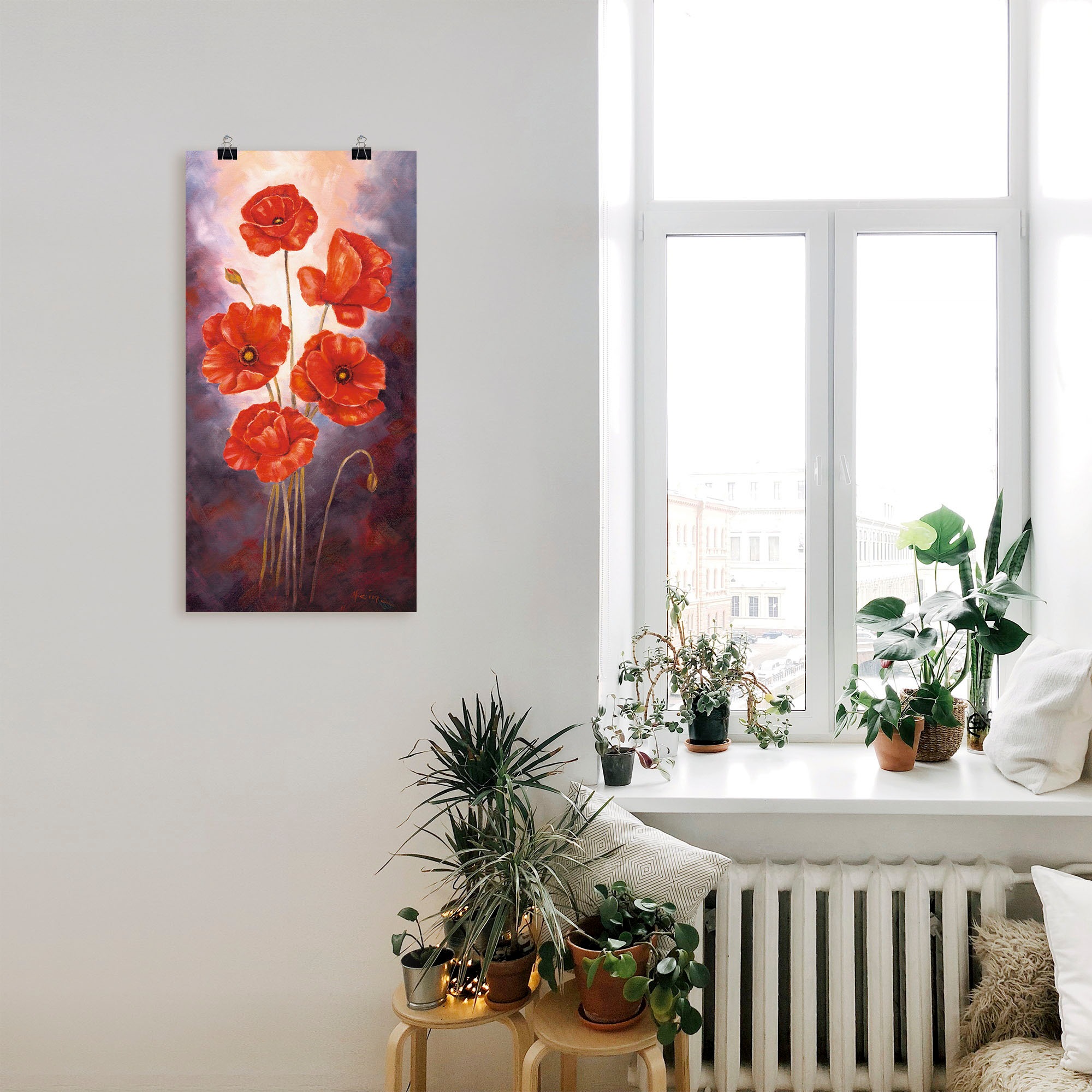Artland Wandbild "Mohn V", Blumen, (1 St.), als Leinwandbild, Poster in ver günstig online kaufen