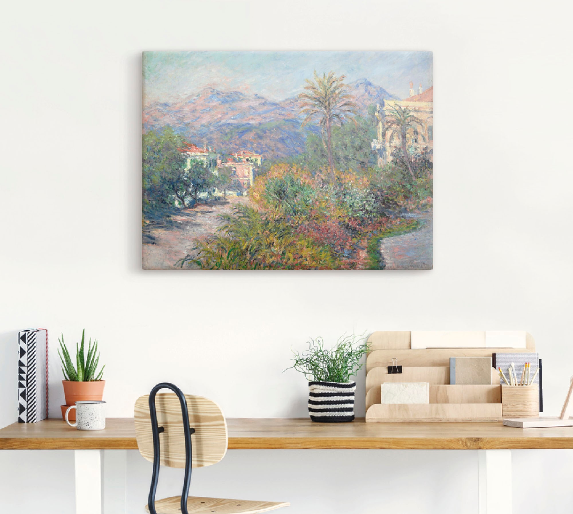Artland Wandbild »Strada Romana in Bordighera. 1884«, Europa, (1 St.), als Leinwandbild, Wandaufkleber in verschied. Größen