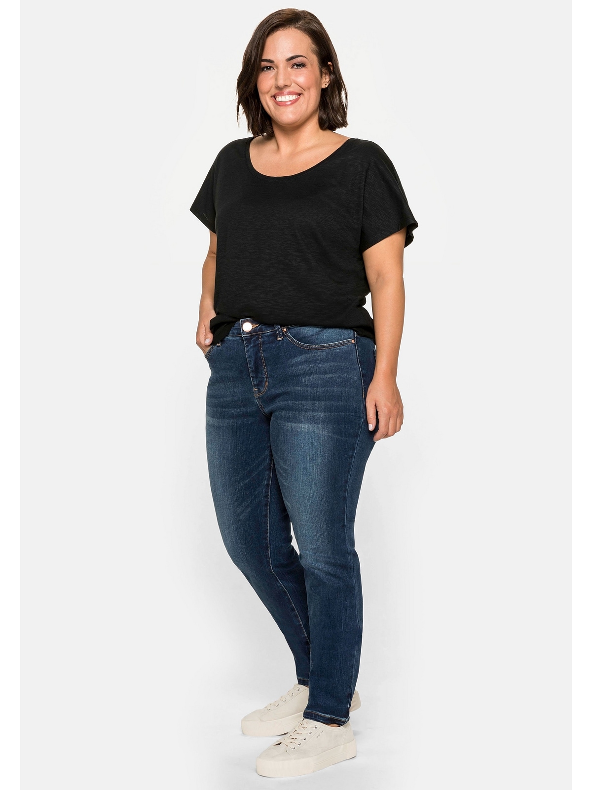 BAUR »Große | Effekt Skinny Black Sheego mit Größen«, Stretch-Jeans Bodyforming- Friday