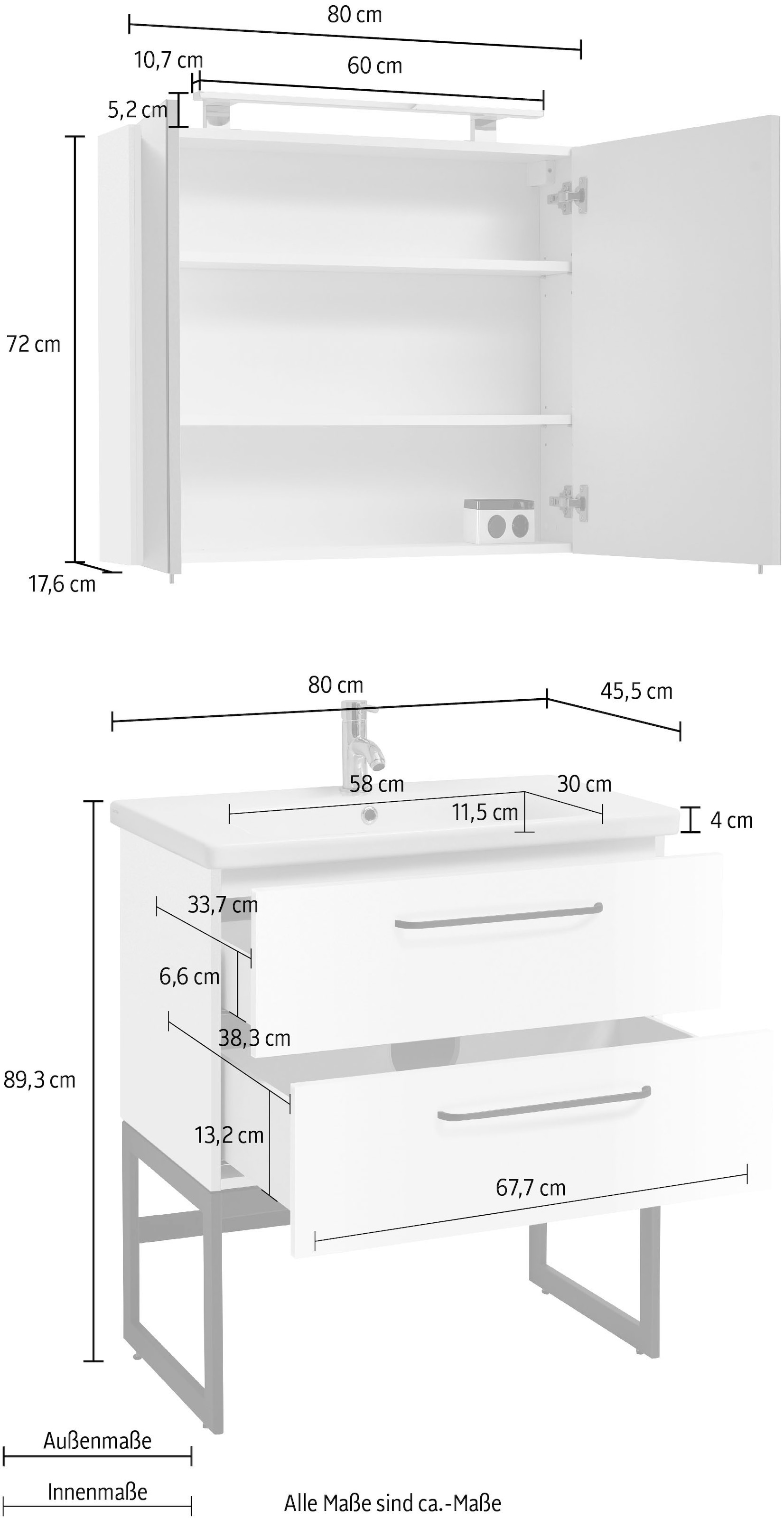 OPTIFIT Badmöbel-Set »Yukon«, (Set, 2 St.) | bestellen BAUR