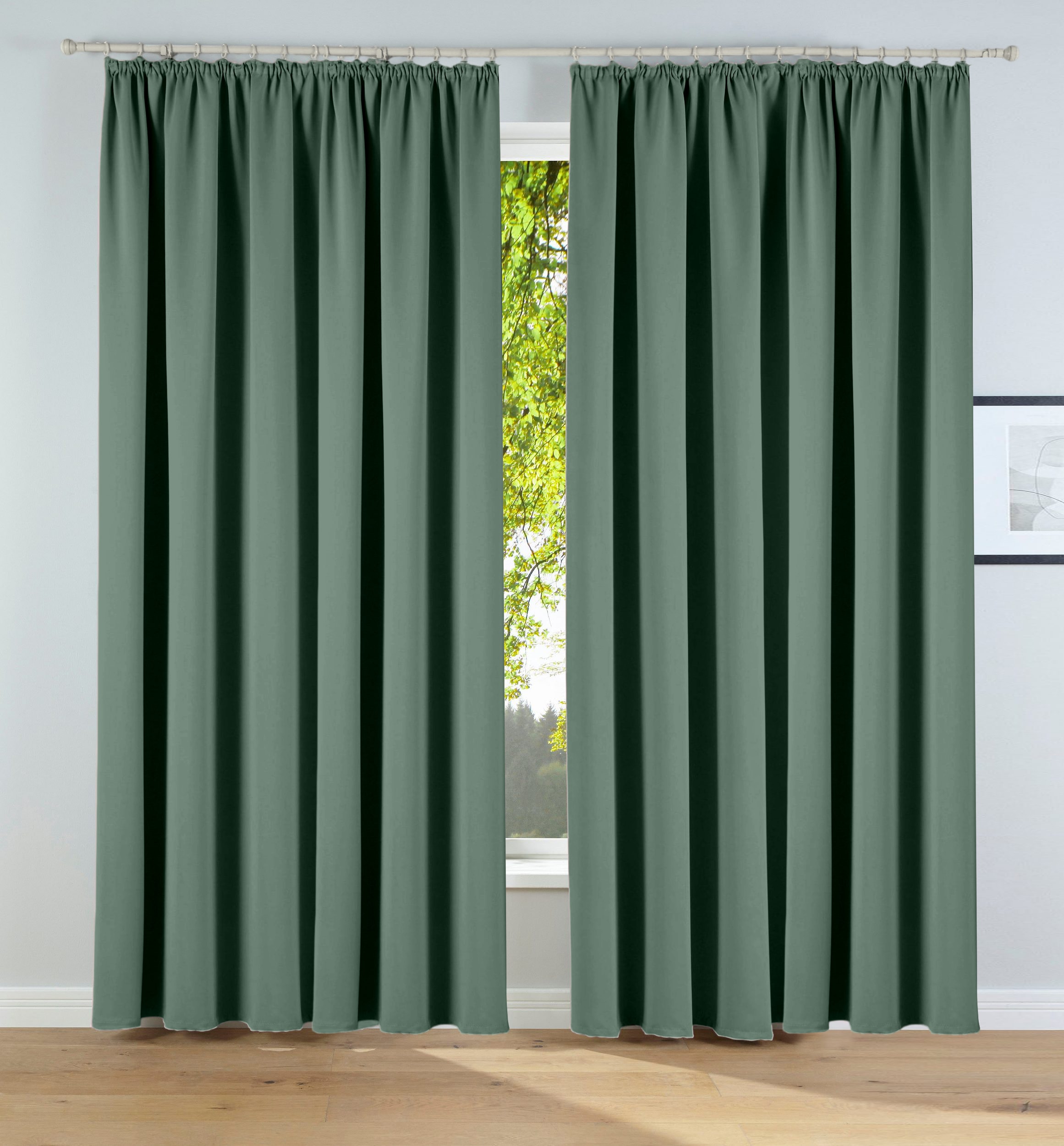 OTTO home Verdunkelungsvorhang "Solana" Kräuselband 1 Stk. tlg. Breite 280 cm, Überbreite, einfarbig, Raumteiler