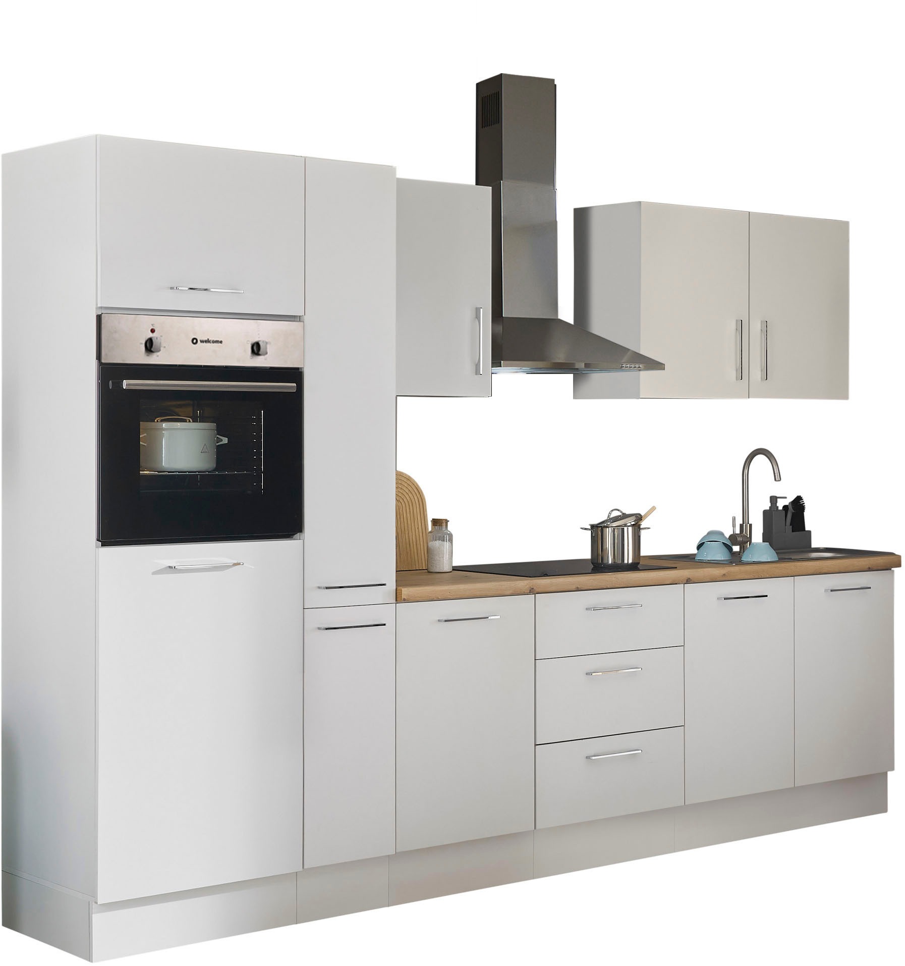 Thumbnail - BASIC by Balculina Küchenzeile "Turin" Breite 300 cm, wahlweise mit E-Geräten