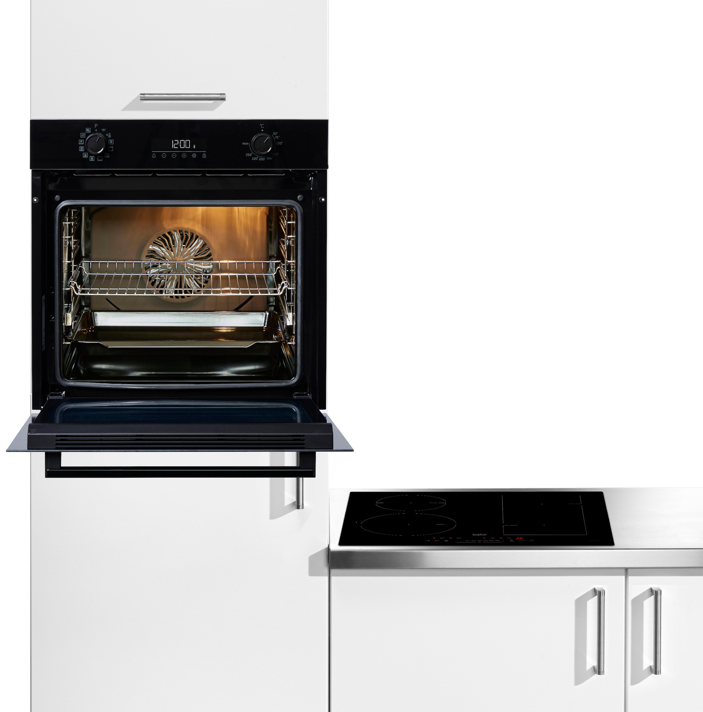 BEKO Backofen-Set »Elbe« mit 1-fach-Teleskopauszug Set, 2 Stk. tlg. Mit AirFry knusprig frittieren im Ofen – ganz ohne zusätzliches Fett