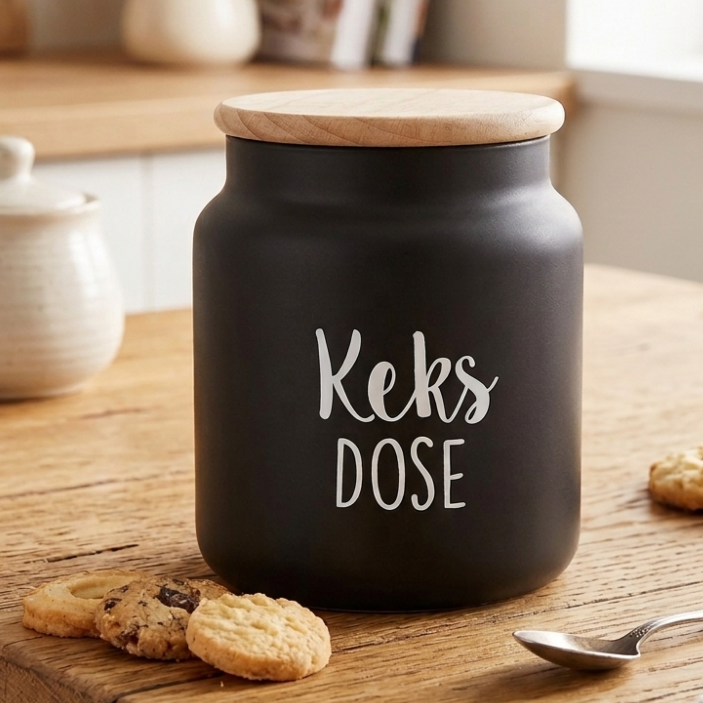 Ritzenhoff & Breker Keksdose "Svart" mit Buchenholz-Deckel