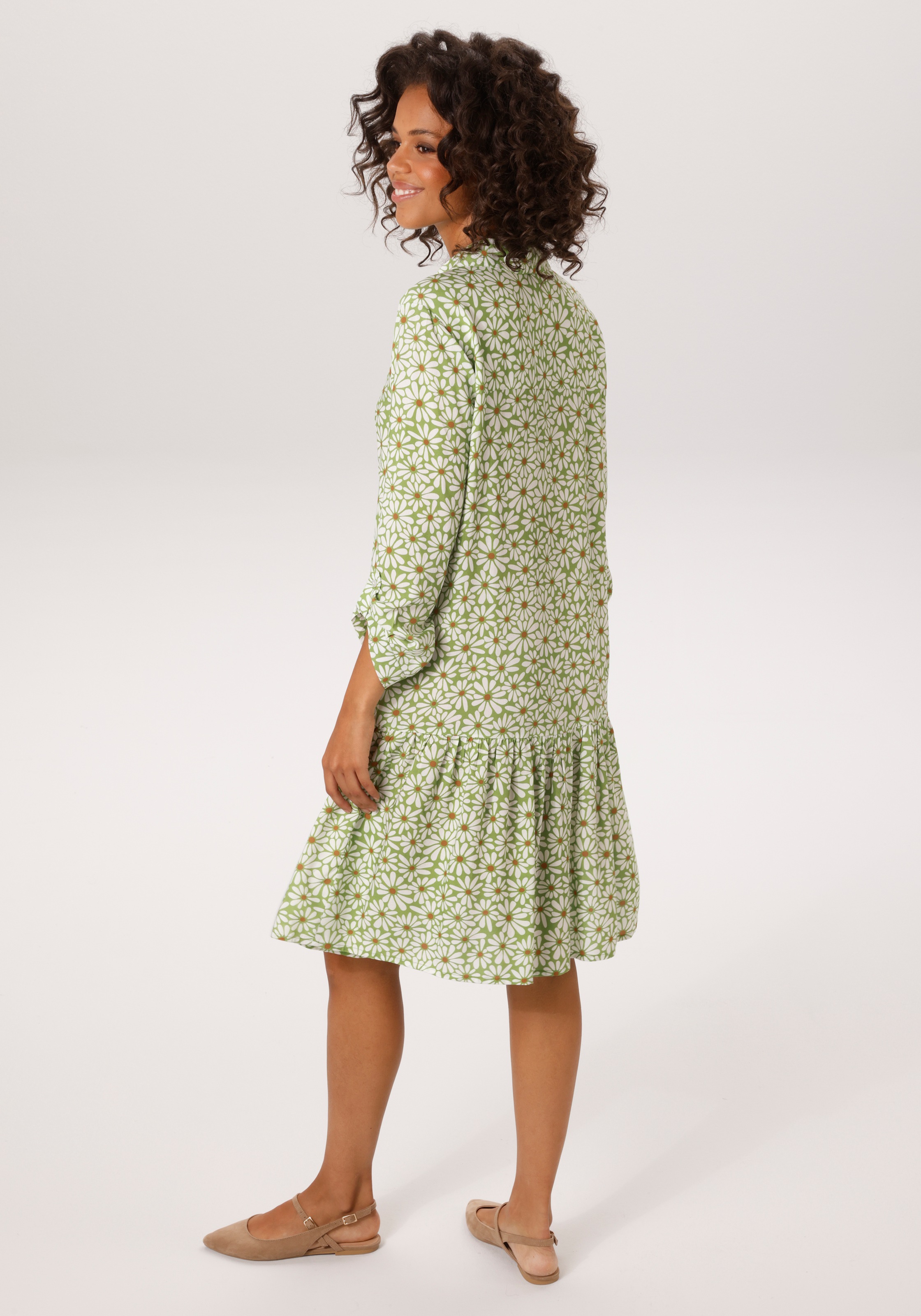 Aniston CASUAL Blusenkleid mit grafischen Blüten bedruckt - NEUE KOLLEKTION günstig online kaufen