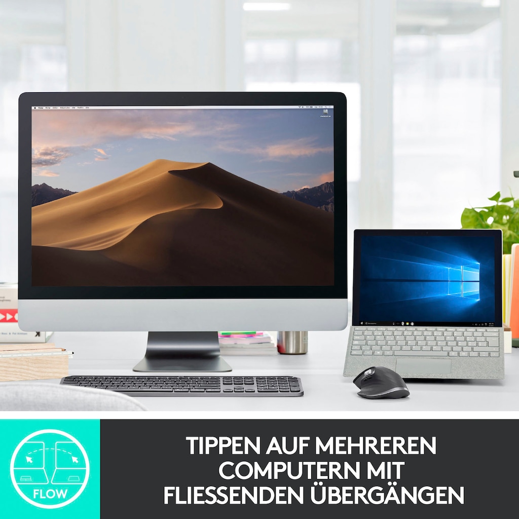 Logitech Tastatur »MX Keys Advanced«, (Antirutsch-Füße-Ziffernblock)