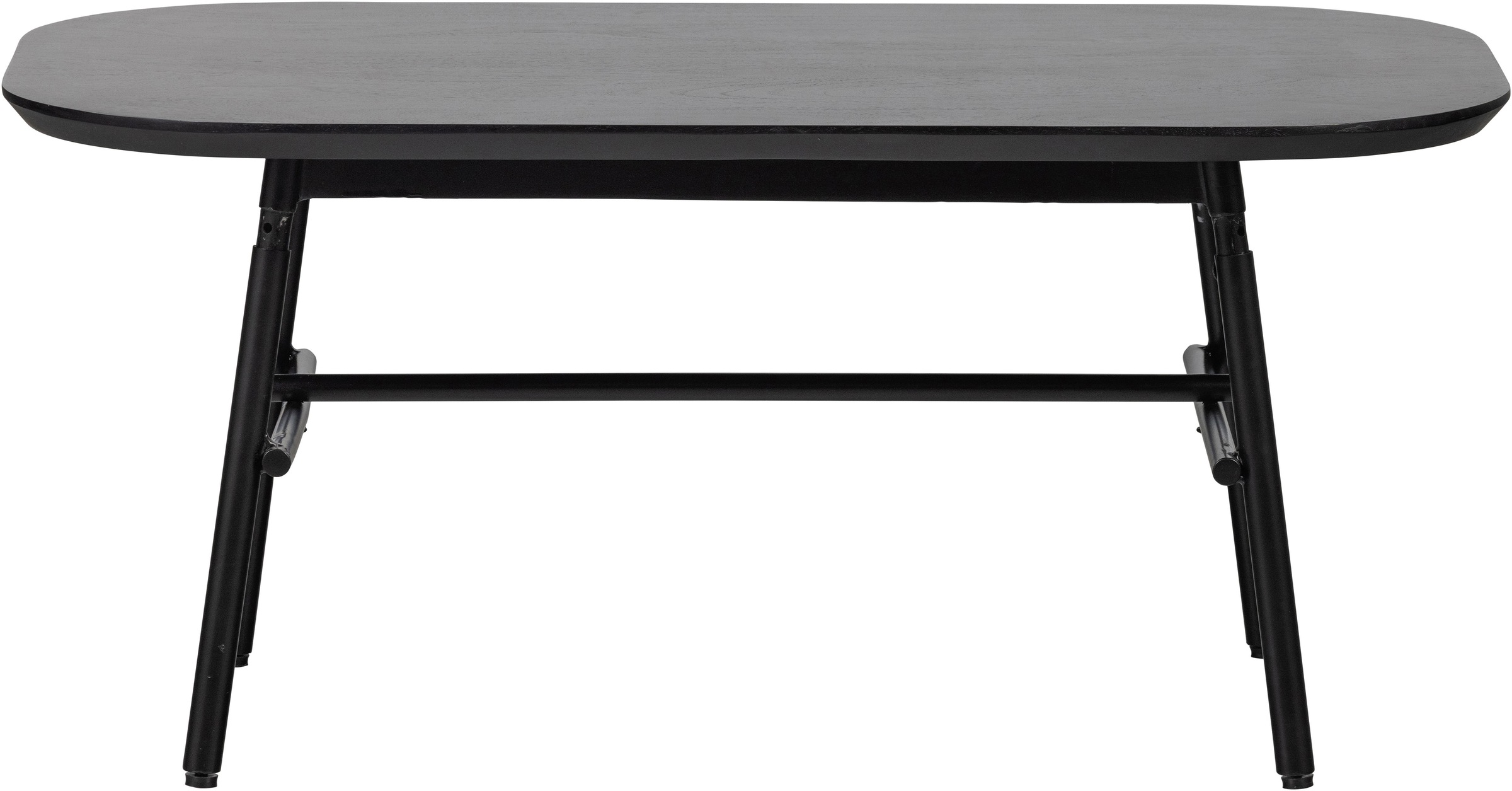 WOOOD Couchtisch »Elegance mit Massivmangoholz und Metallgestell B 100 x T 60 x H 43 cm« Tischblattdicke 3 cm, Querstange zur Verstärkung, Metallgestell Ø 3 cm