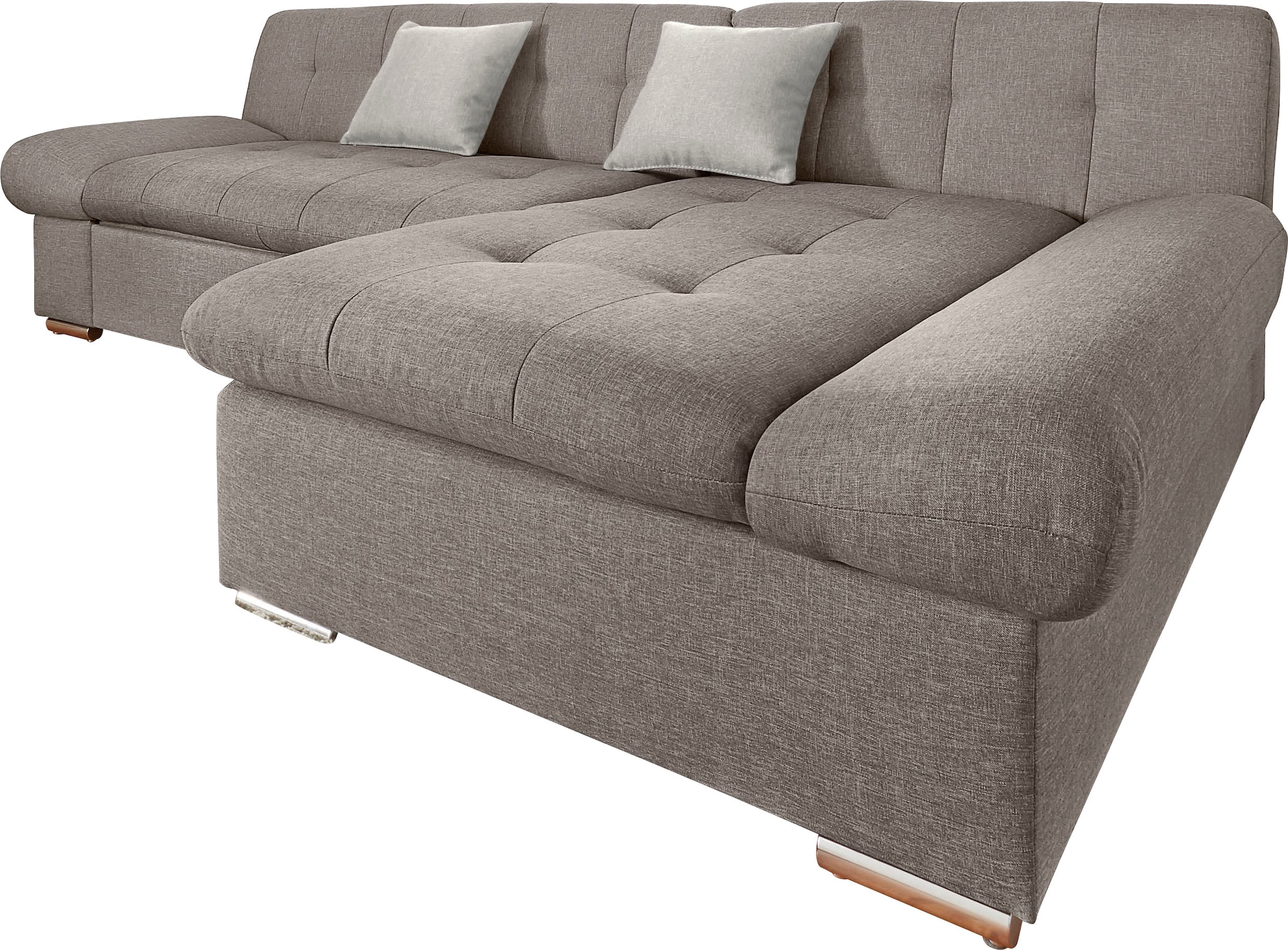 TRENDMANUFAKTUR Ecksofa "Reggae II, moderne Optik, Armteilverstellung, B/T günstig online kaufen