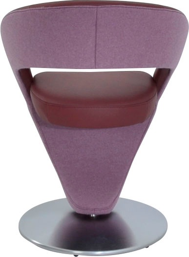 Thumbnail - K+W Komfort & Wohnen Drehstuhl "Wave" () Design-Drehstuhl, Drehteller in Metall edelstahloptik, Farbkombination