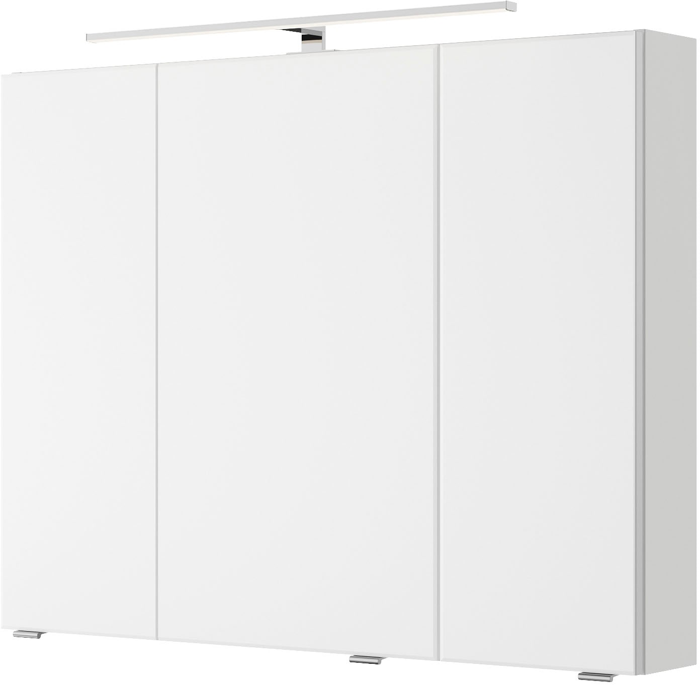 Saphir Badmöbel-Set »Serie 4035 2-teilig, Keramikwaschtisch mit LED-Spiegelschrank«, (Set), 90 cm breit, inkl. Türdämpfer, 2 Schubladen, 3 Türen, 6 Einlegeböden