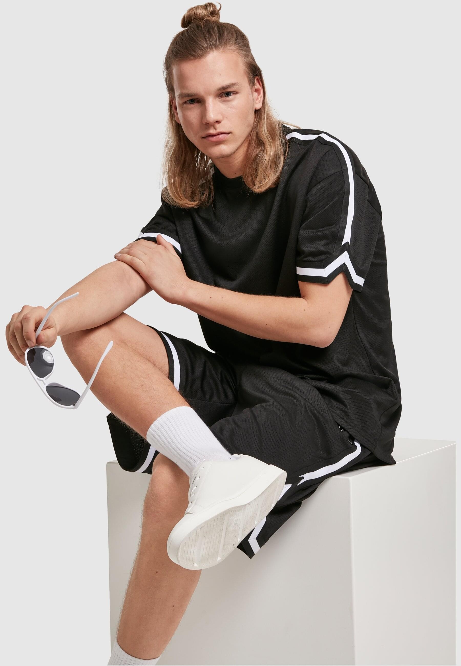 URBAN CLASSICS T-Shirt »Urban Classics Herren Oversized Stripes Mesh Tee«, (1 tlg.)