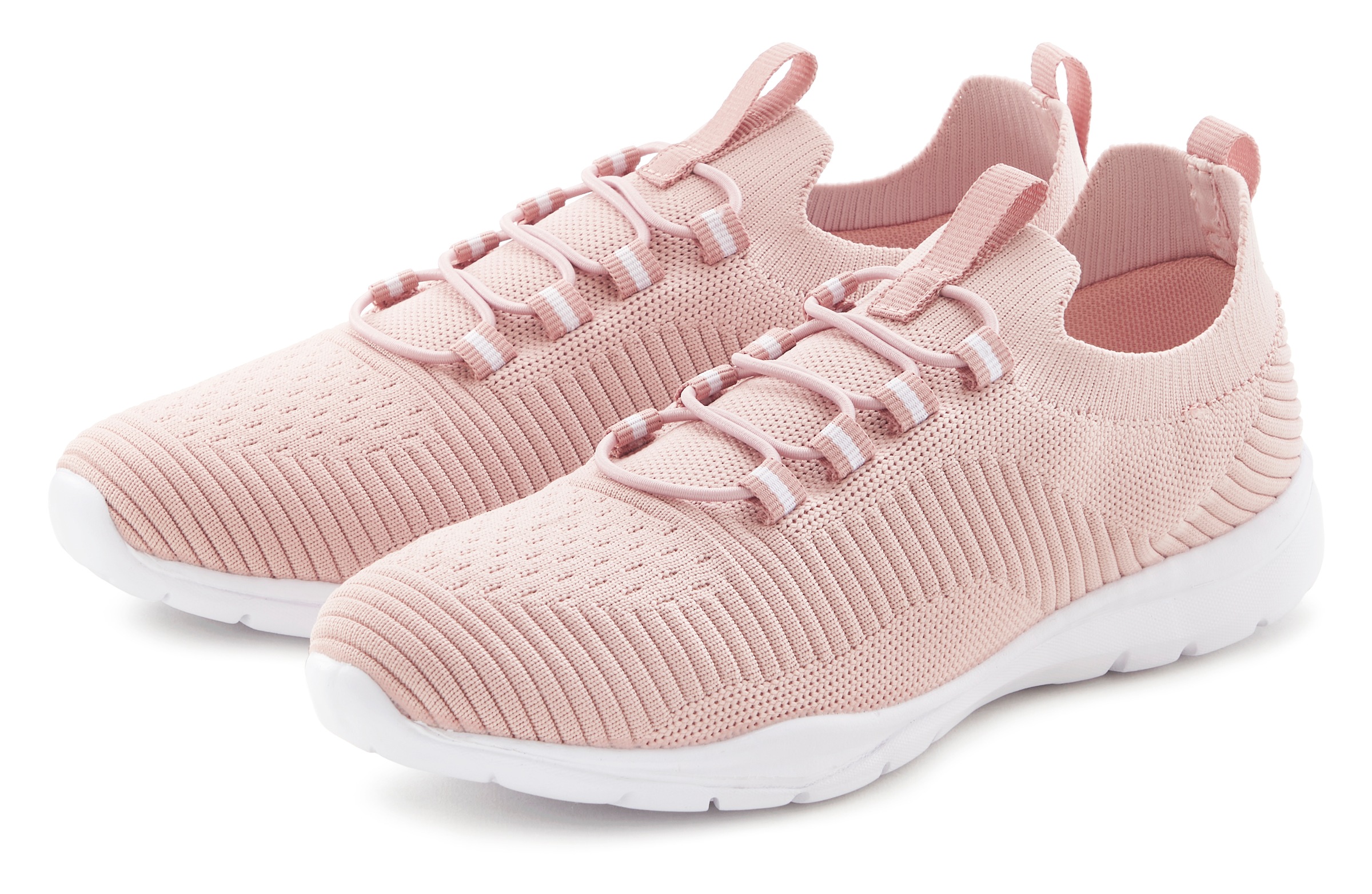 Sneaker VIVANCE "Freizeitschuh, Halbschuh, Turnschuhe, Slip-On-Sneaker", Damen, Gr. 36, rosa (rosé), Obermaterial: 100% Textilmaterial. Decksohle: 100% Textilmaterial. Futter: 100% Textilmaterial. Laufsohle: 100% Synthetik, unifarben, Basic, Schuhe Sneake