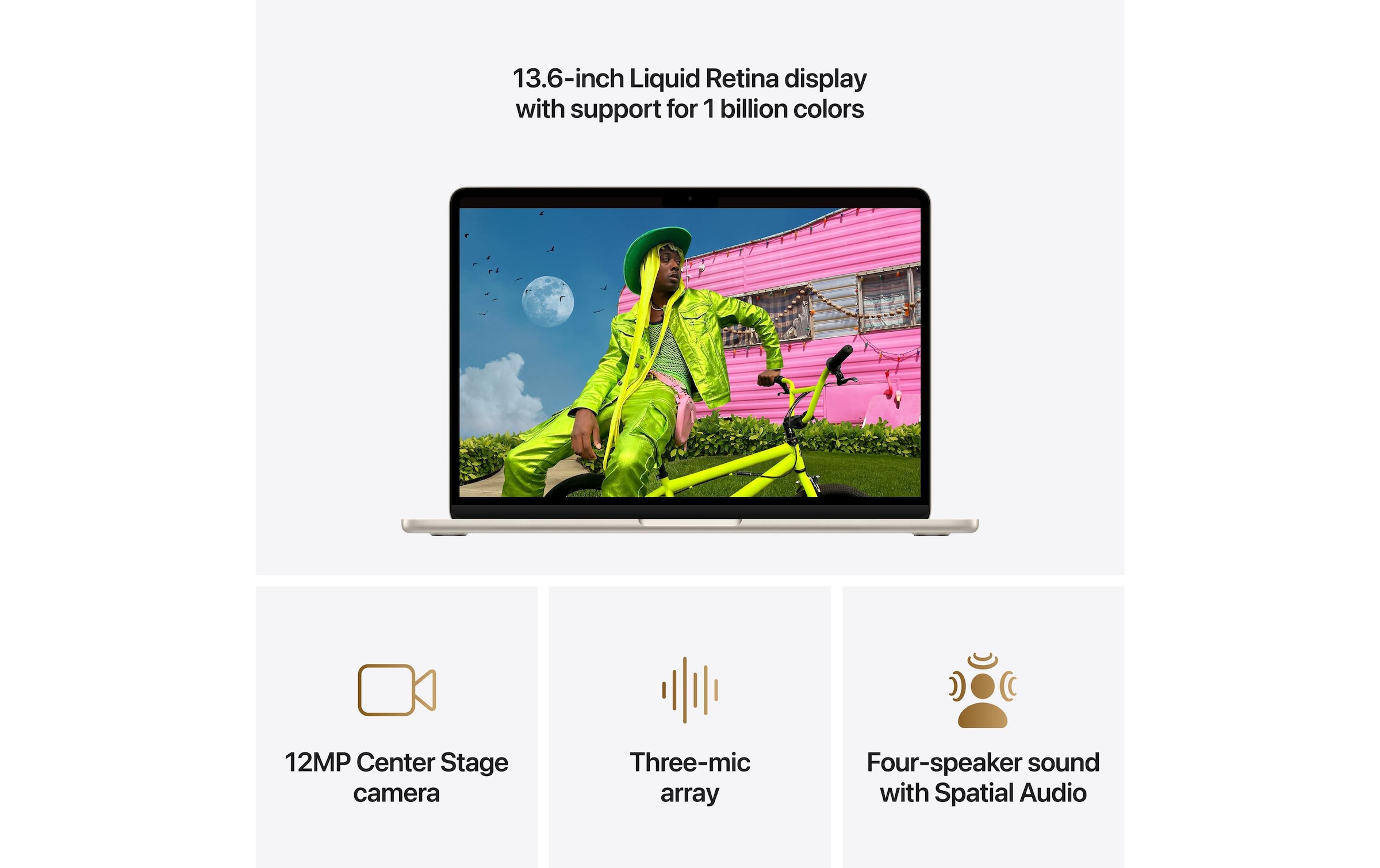 Apple Notebook »MacBook Air 13 2026 M5« 34,544 cm / 13,6 ″ Apple M5 1.000 GB SSD Integrierte NPU (Neural Processing Unit)