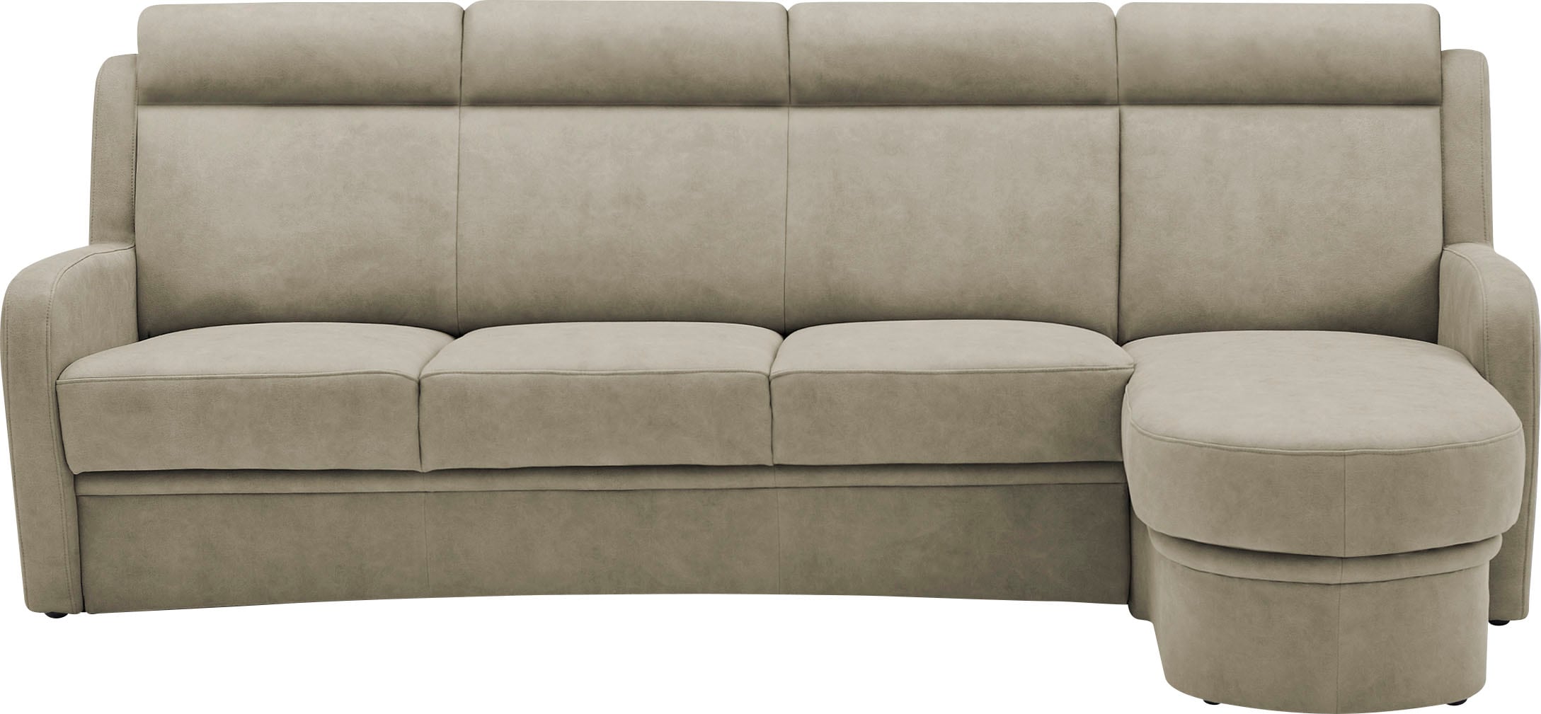 VILLA BECK Ecksofa »Varese L-Form«, (2 St.), Kopfteilverstellung, wahlweise mit Sitzvorzug, in Sitzhöhe 46 cm
