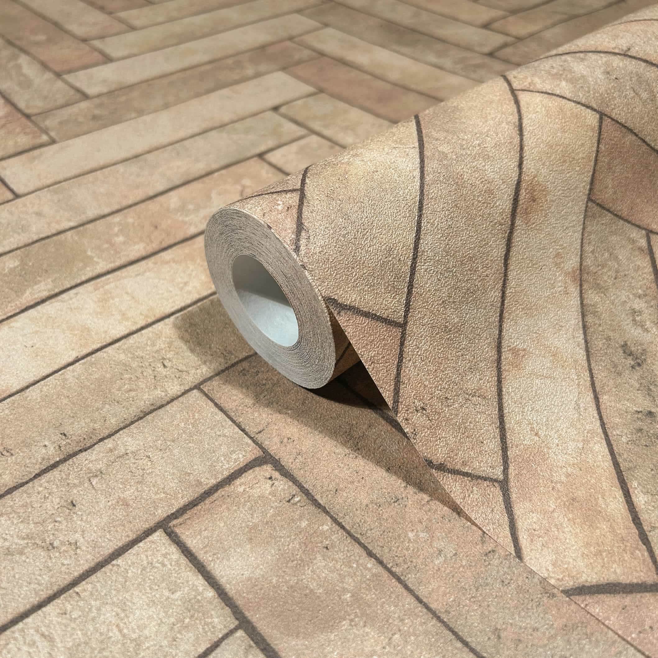 Marburg Vliestapete »Tapete Snake Stone« Fischgratmuster geprägt moderne Vliestapete für Wohnzimmer Schlafzimmer Küche