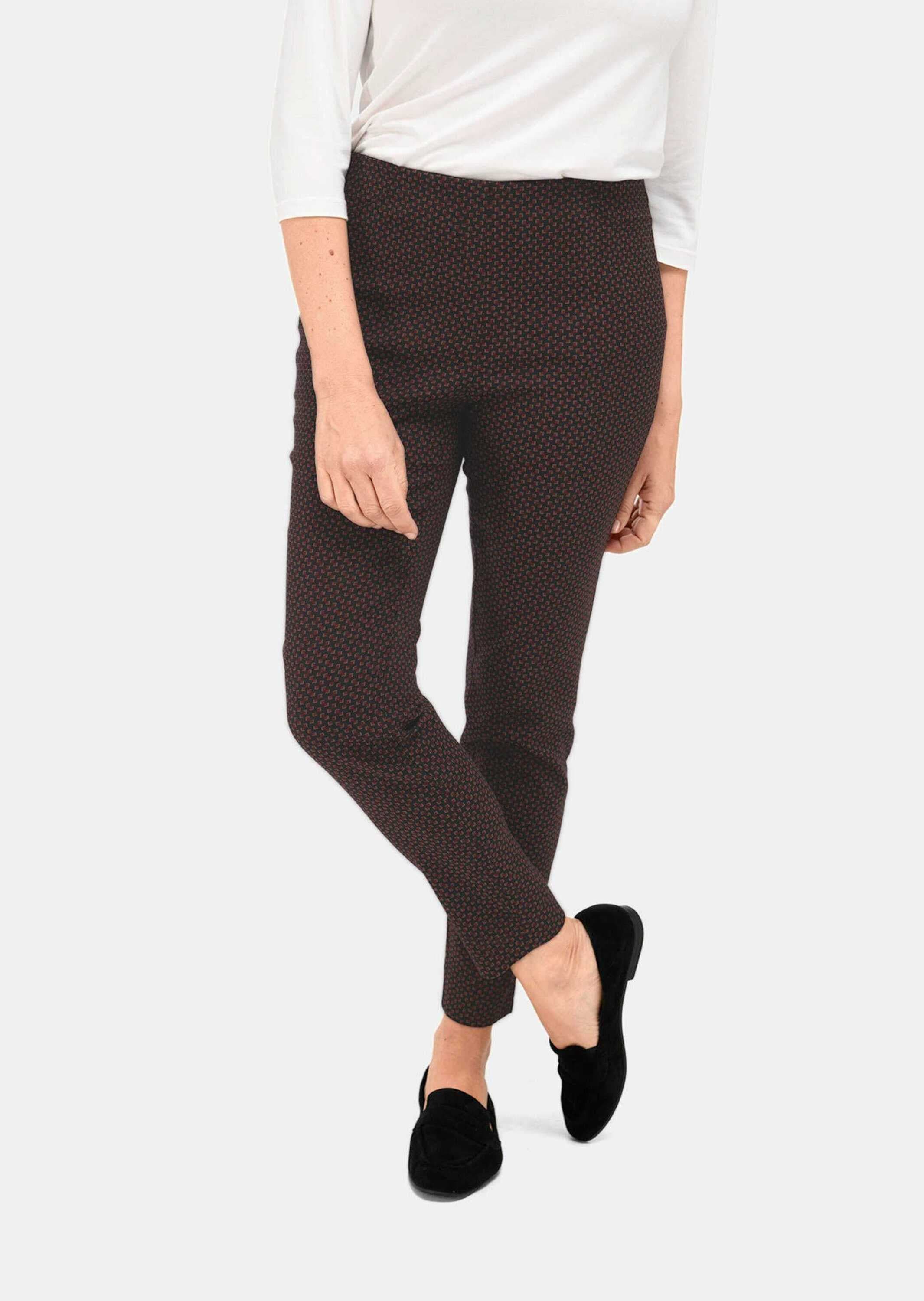 GOLDNER Chinos »Jaquard Schlupfhose Martha Stretchbequeme Jacquard-Hose MARTHA«