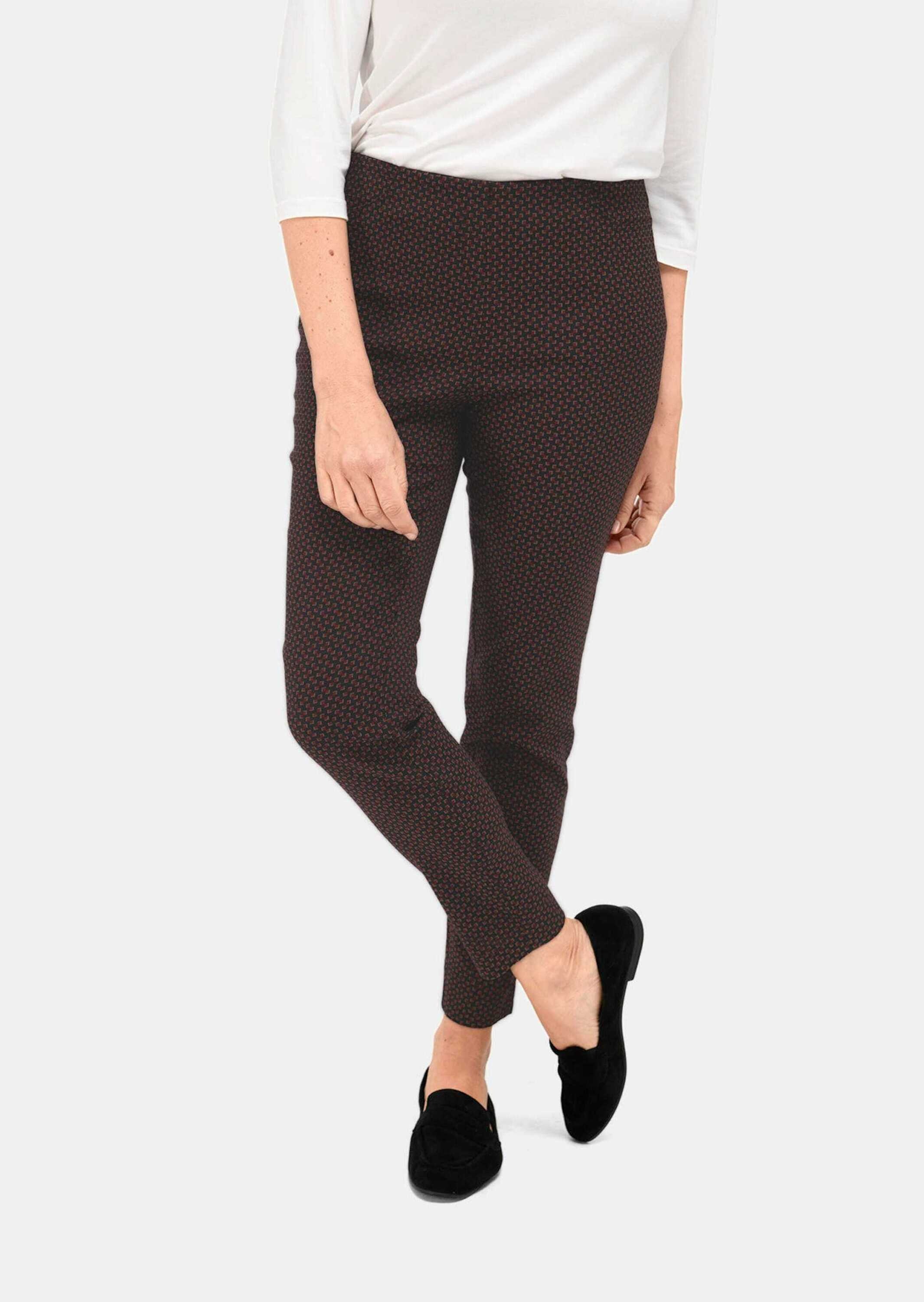 GOLDNER Chinos "Kurzgröße Stretchbequeme Jacquard-Hose MARTHA" günstig online kaufen