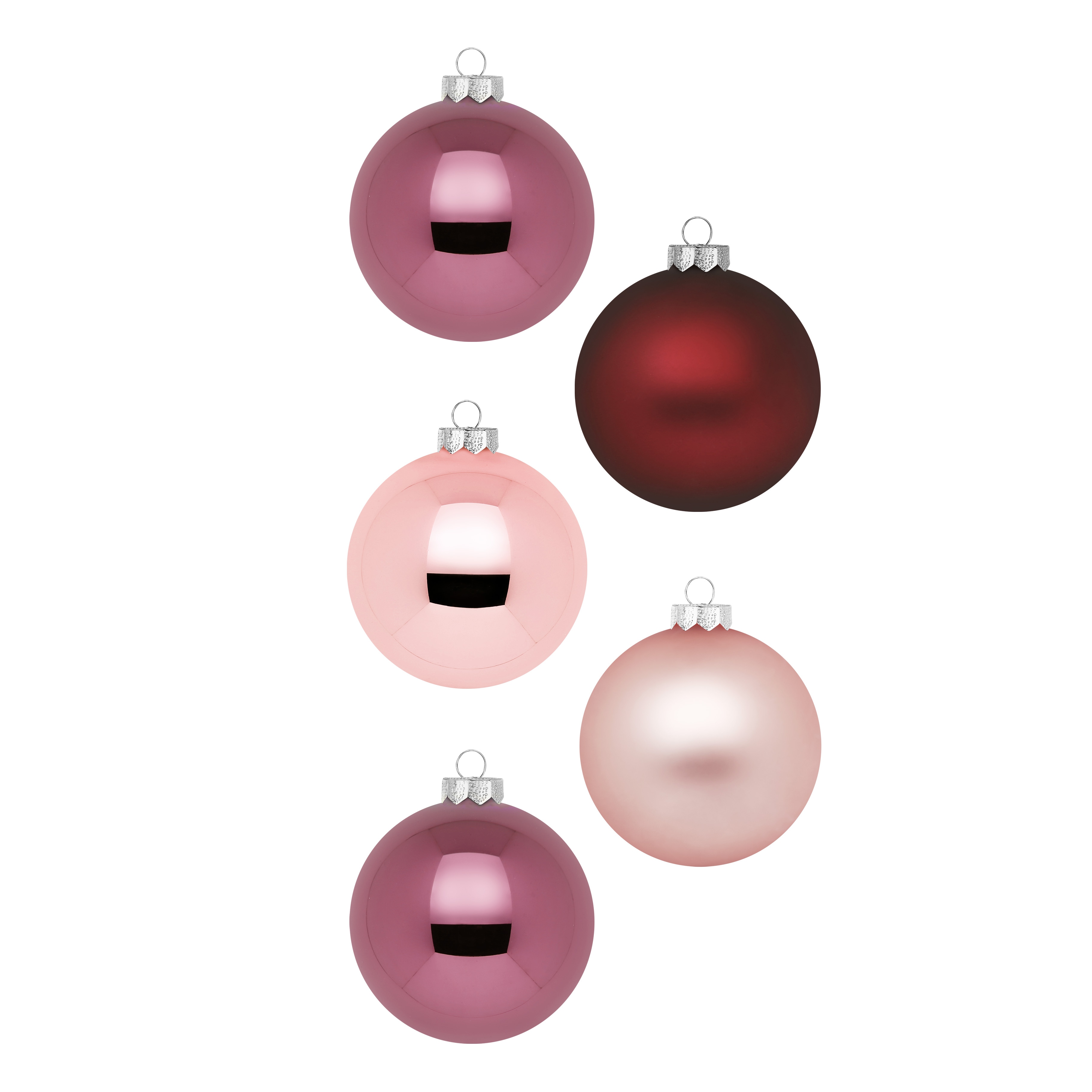 MAGIC by Inge Weihnachtsbaumkugel aus Glas, 60 Kugeln 4-7 cm, mit 100 Aufhängern