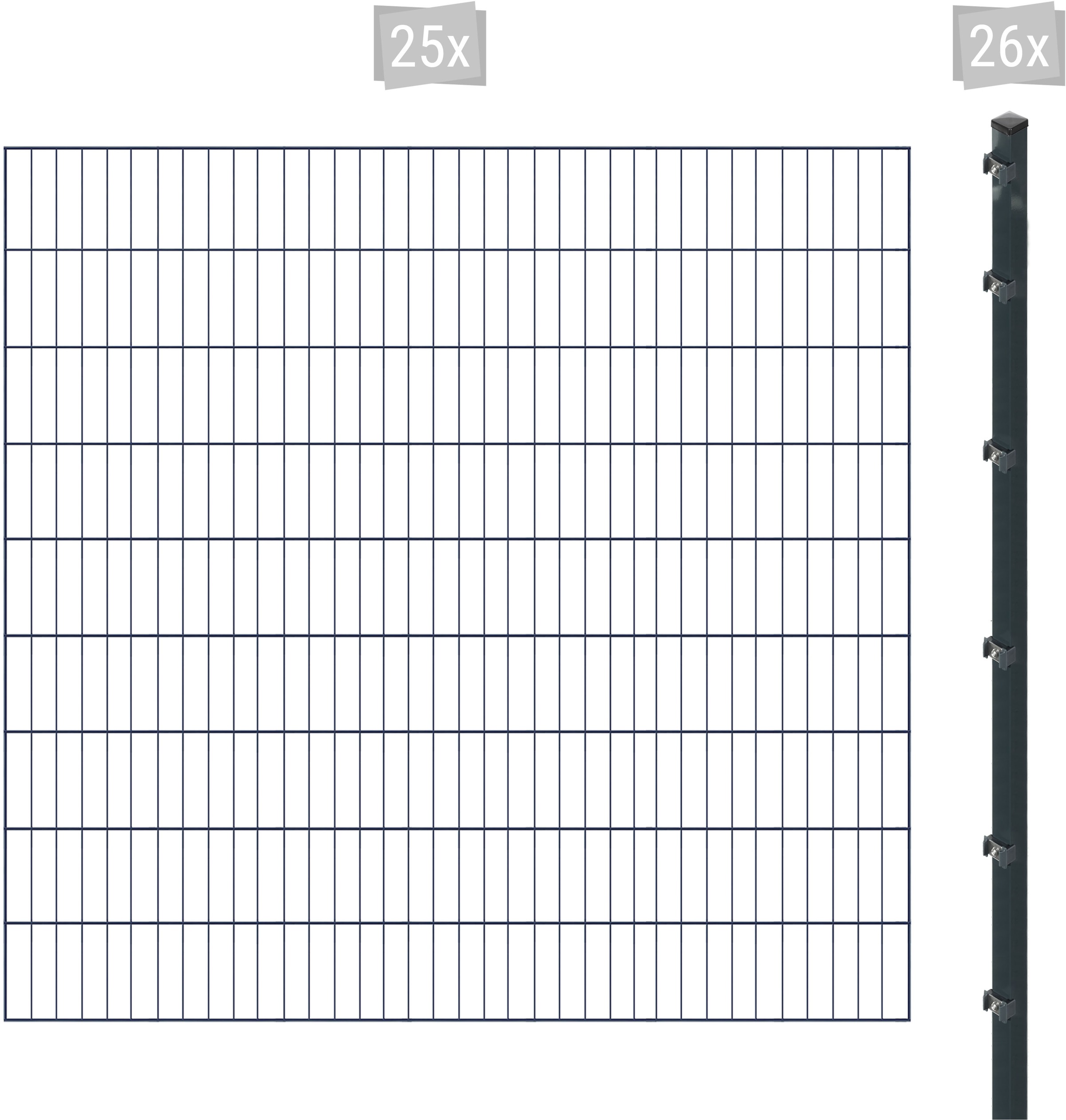 Arvotec Einstabmattenzaun "ESSENTIAL 180 zum Aufschrauben", Zaunhöhe 180 cm, Zaunlänge 2 - 60 m