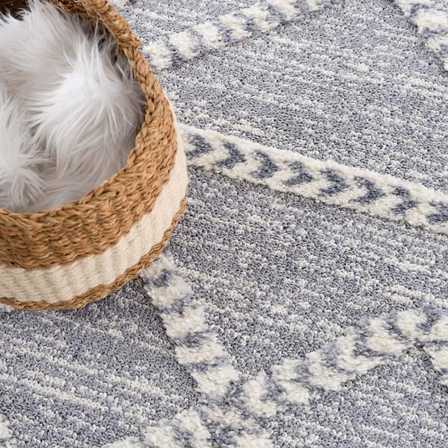 Carpet City Hochflor-Teppich »Focus 3022«, rechteckig, Boho-Teppich, besonders  weich, Rauten Design, 3D-Effekt | BAUR