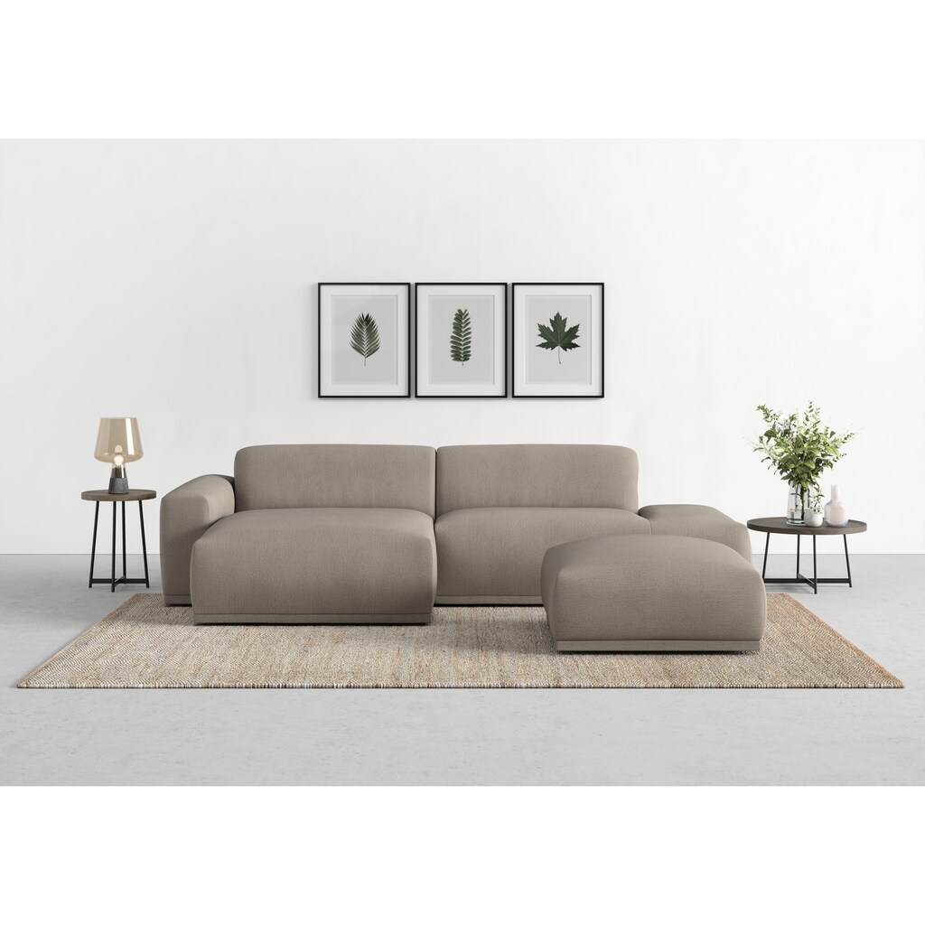 TRENDMANUFAKTUR Ecksofa Braga, aus 2 Teilen, moderner Cord-Stoff