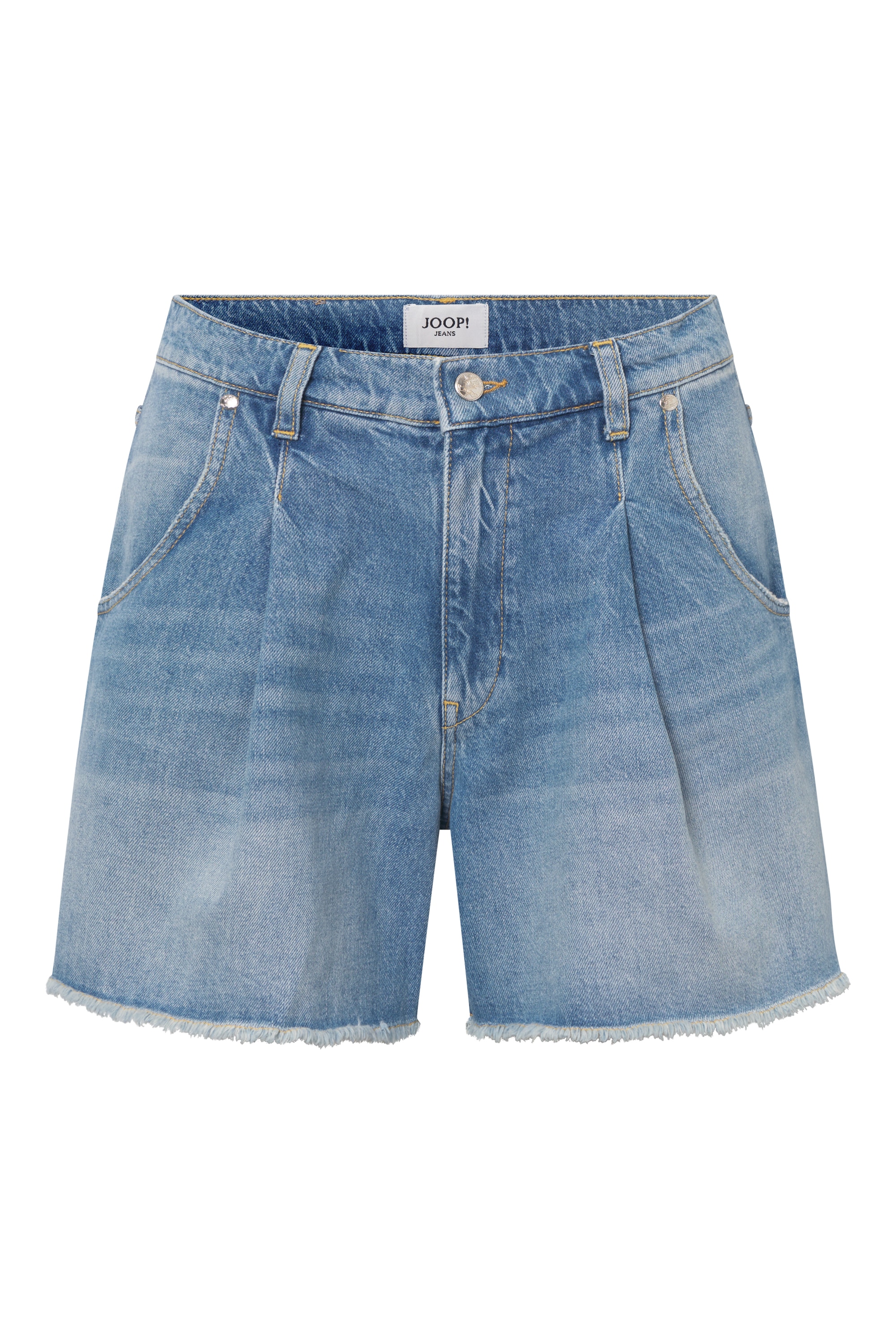Joop Jeans Jeansshorts "Esther", Bundfalte, offener Saumabschluss günstig online kaufen