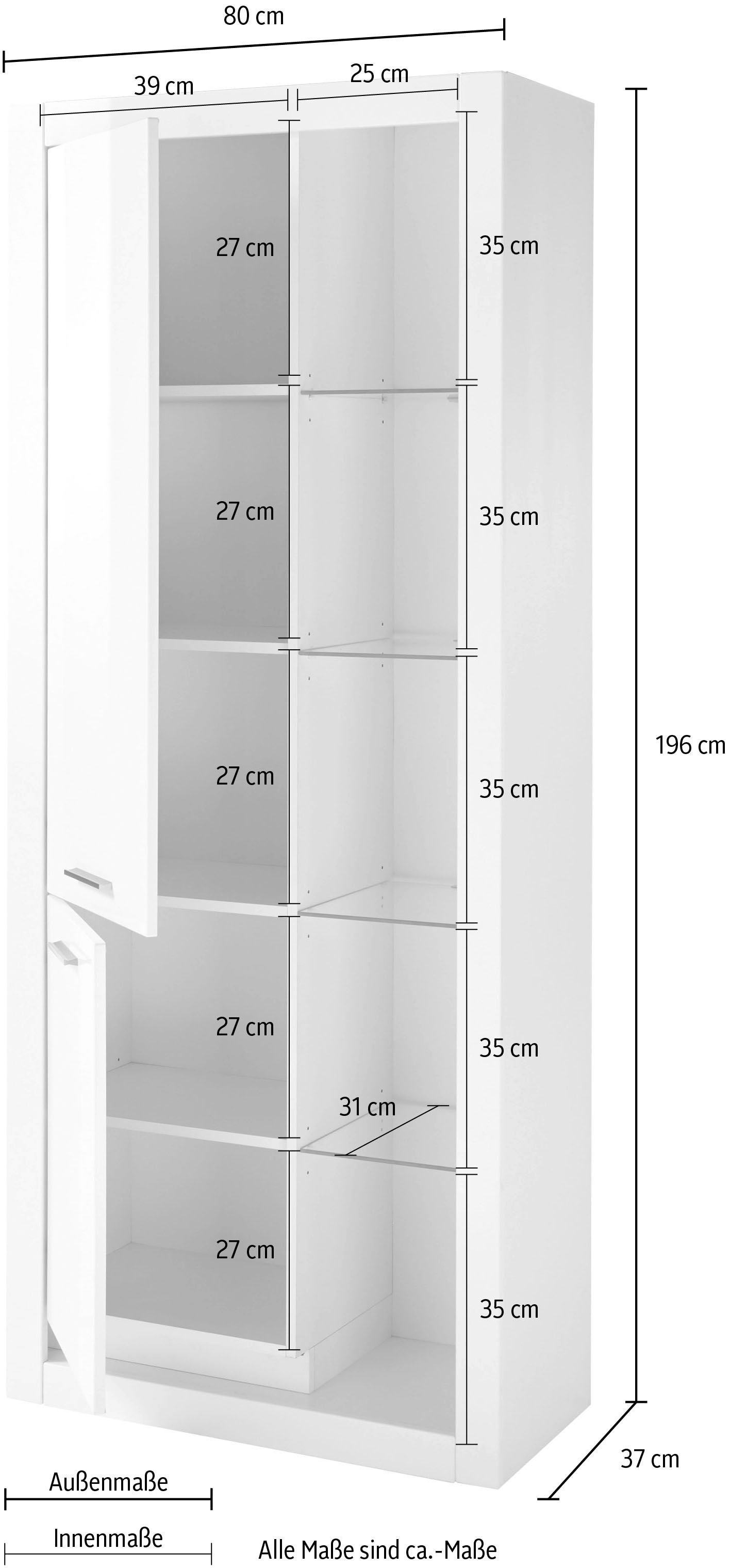 ca. »MERAN«, Höhe Places Style Vitrine of 196 cm | BAUR