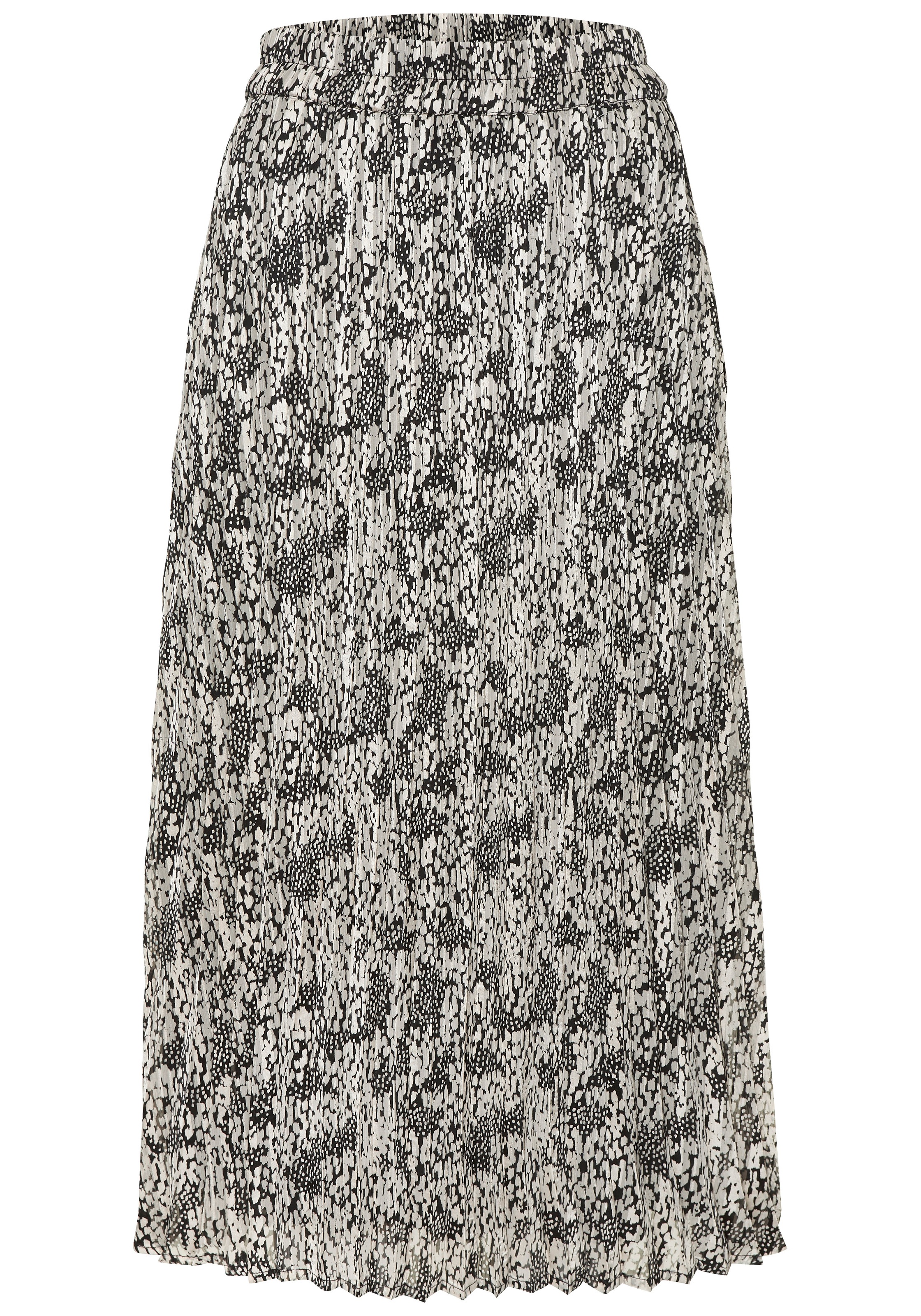 LASCANA Plisseerock, aus leichter Chiffonware, Midirock mit Alloverprint, s günstig online kaufen
