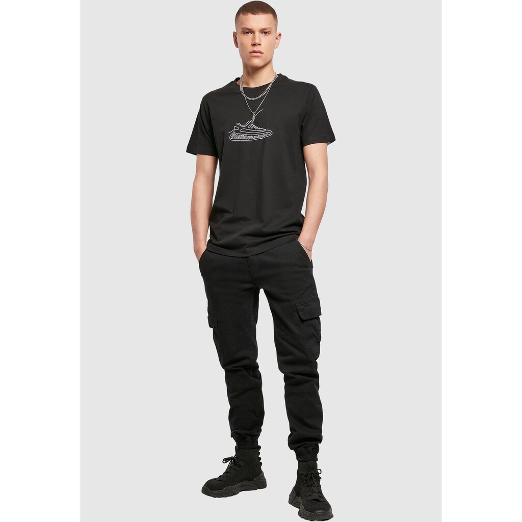 MisterTee Kurzarmshirt »MisterTee Herren One Line Sneaker Tee«, (1 tlg.)