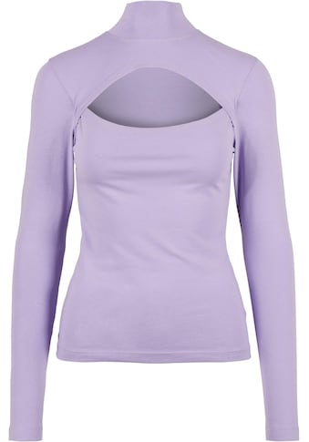 Langarmshirt »Urban Classics Damen Ladies Cut-Out Turtleneck Longsleeve«, (1 tlg.)