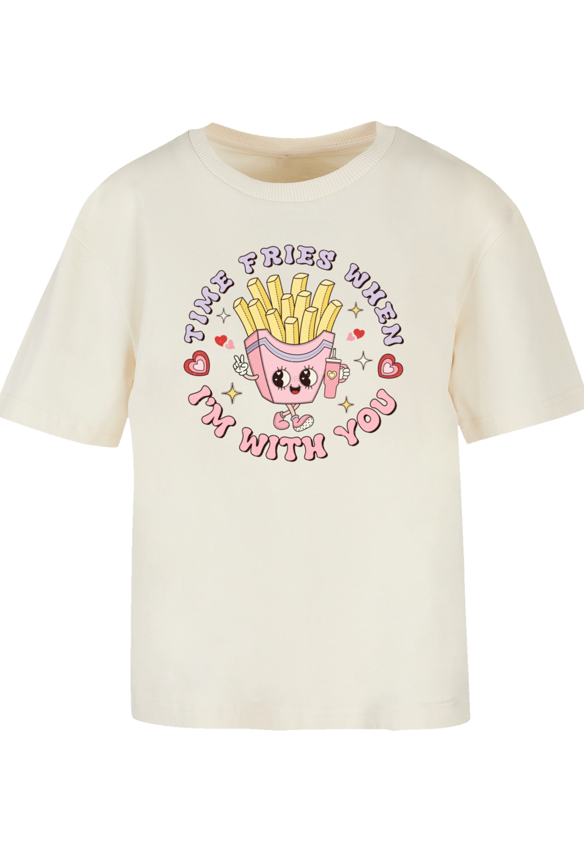F4NT4STIC T-Shirt »Time Fries when I am with you Valentinstag«, Premium Qualität