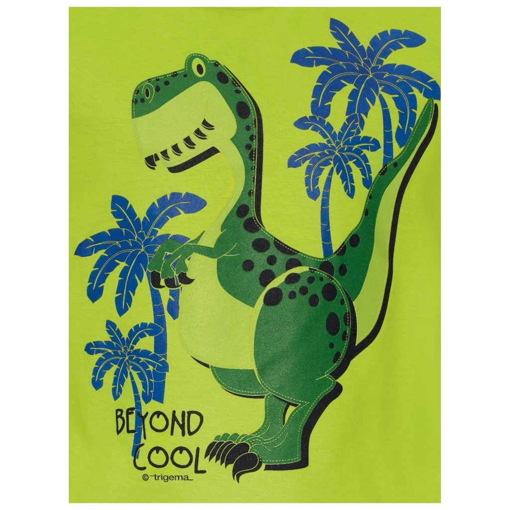 Trigema T-Shirt »TRIGEMA T-Shirt mit coolem Dino-Motiv«, (1 tlg.)