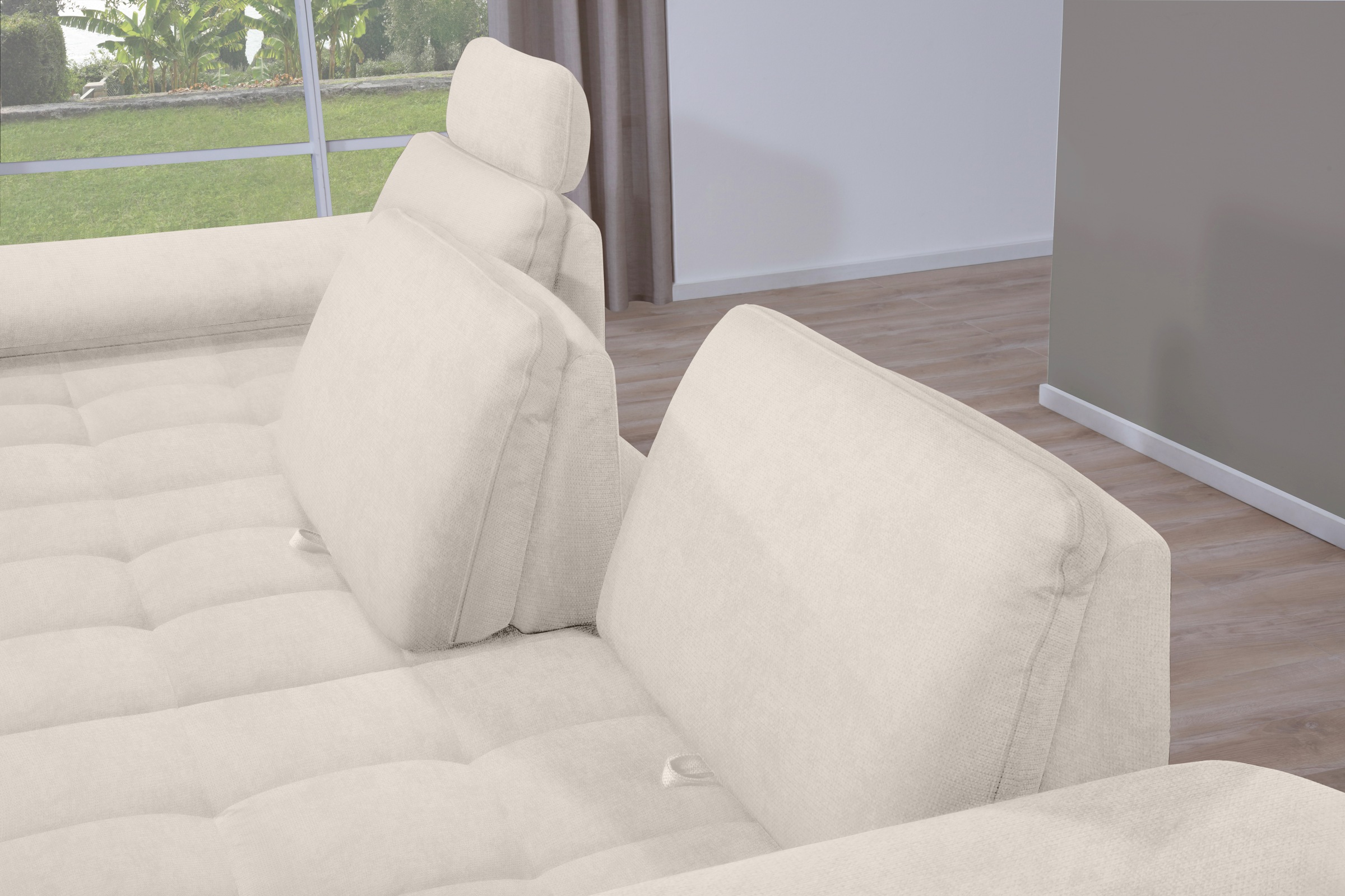 alina Ecksofa »Royce«, inklusive Sitztiefenverstellung, 296 cm breit