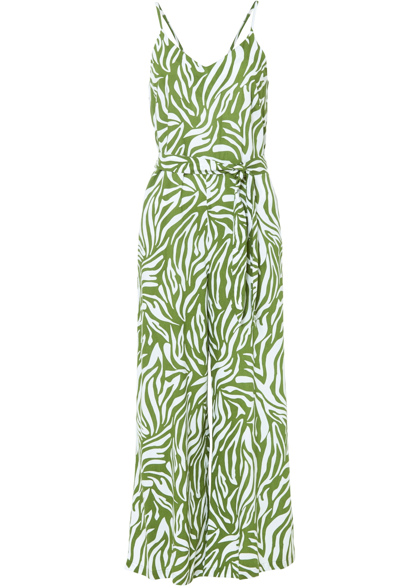 bonprix Jumpsuit mit modischem Druck, aus Viskose, figurumspielende Passform