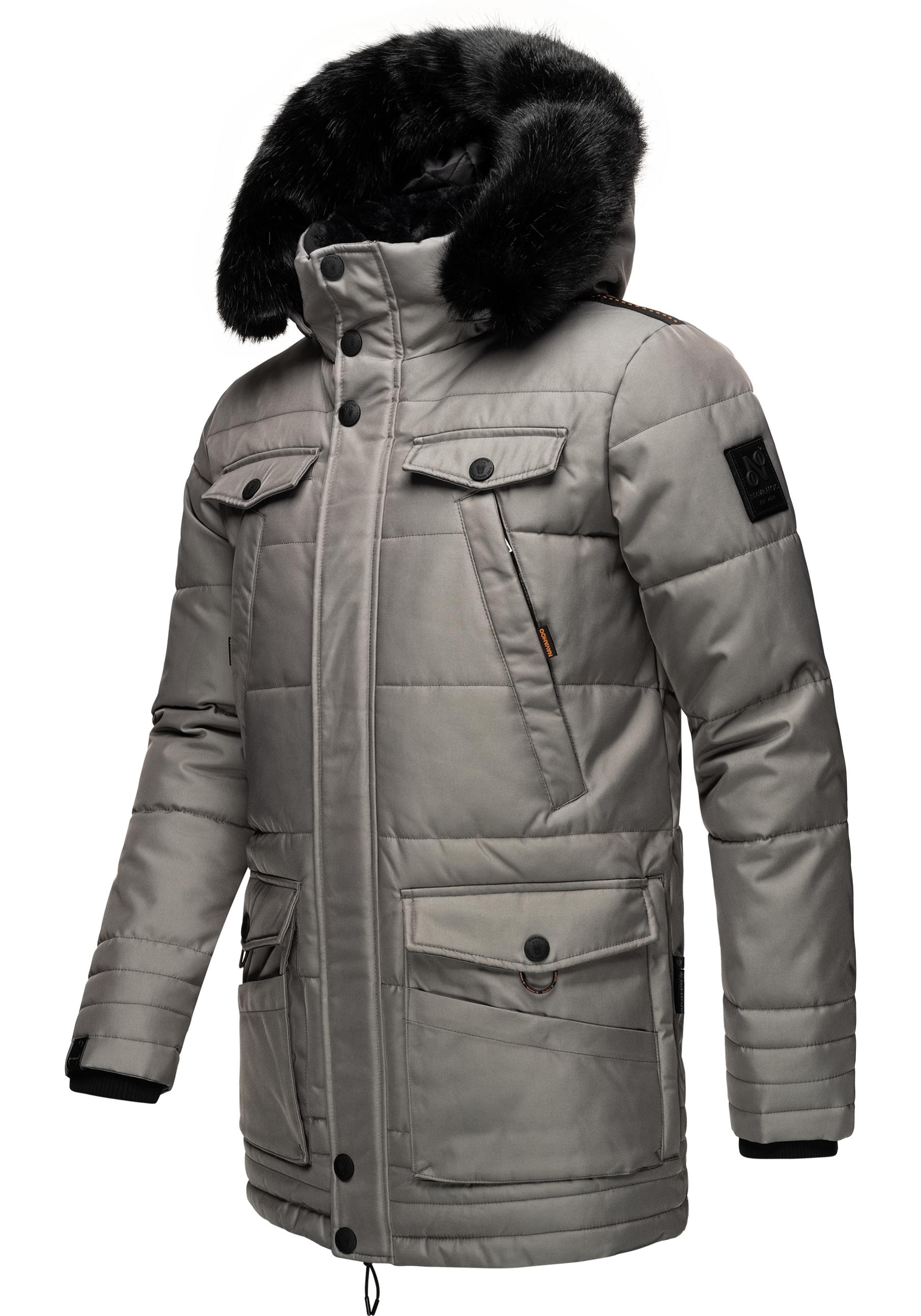 Navahoo Winterjacke »Luaan«, mit Kapuze, stylischer Wintermantel mit abnehmbarer Kapuze