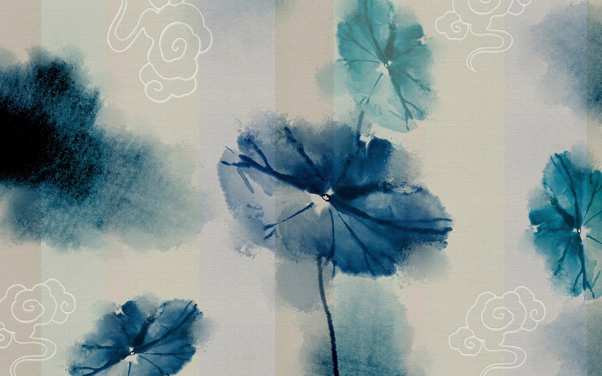 Papermoon Fototapete "Muster mit Blumen"