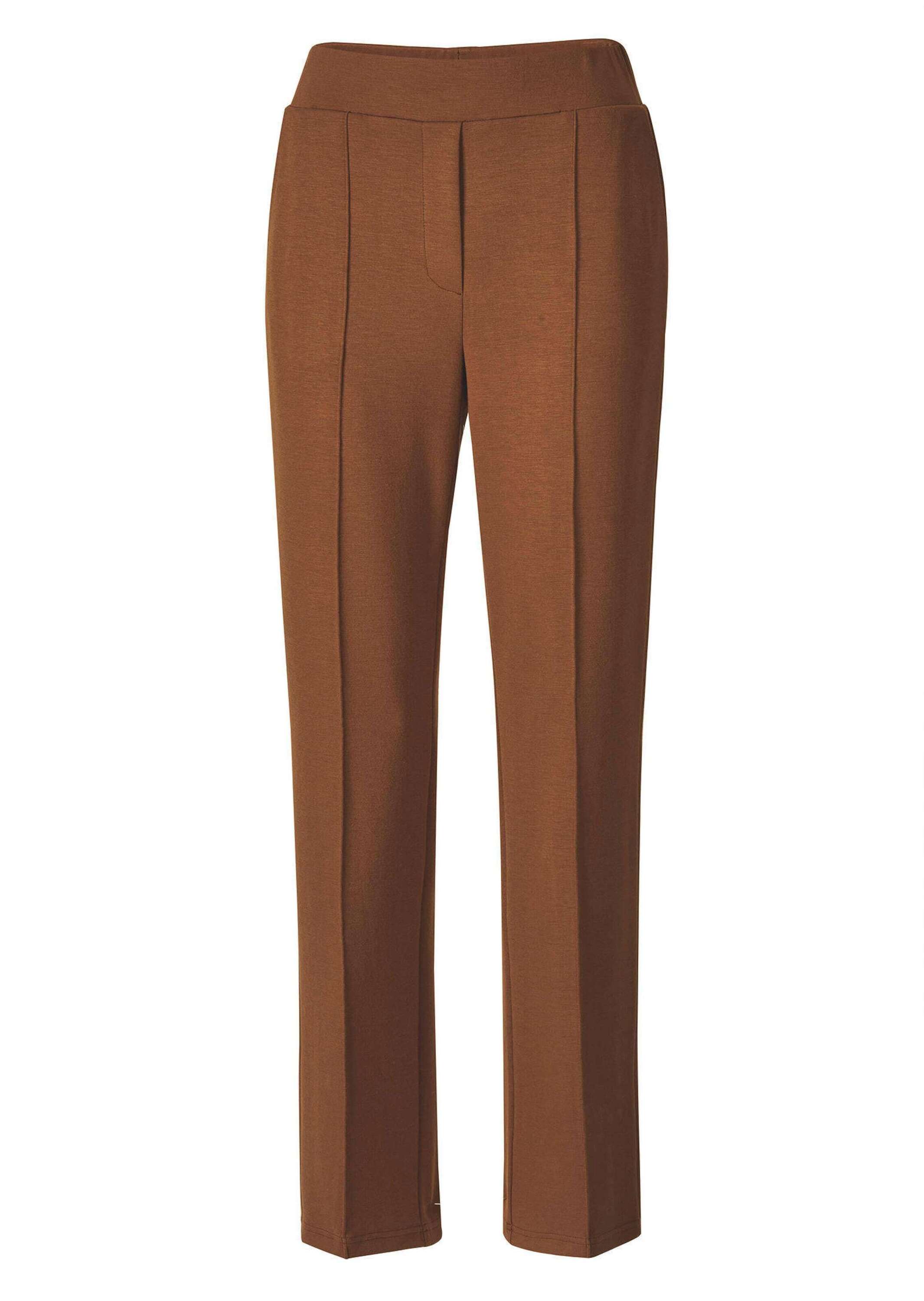 GOLDNER Chinohose "Weite Stoffhose VERA mit Biesen" Verdeckte Reißverschluss Optik