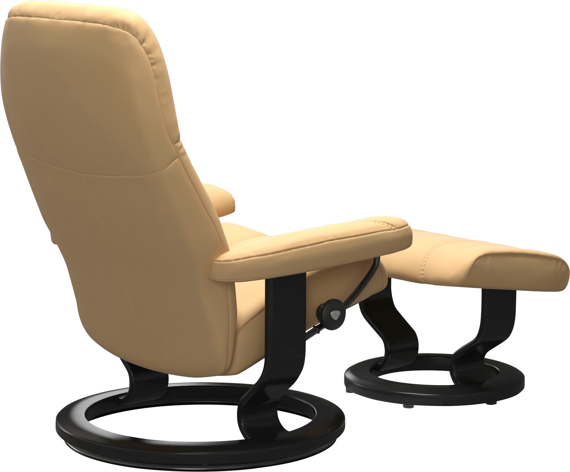 Thumbnail - Stressless Relaxsessel "Consul", (Set, Relaxsessel mit Hocker), mit Hocker, mit Classic Base, Größe S, Gestell Schwarz