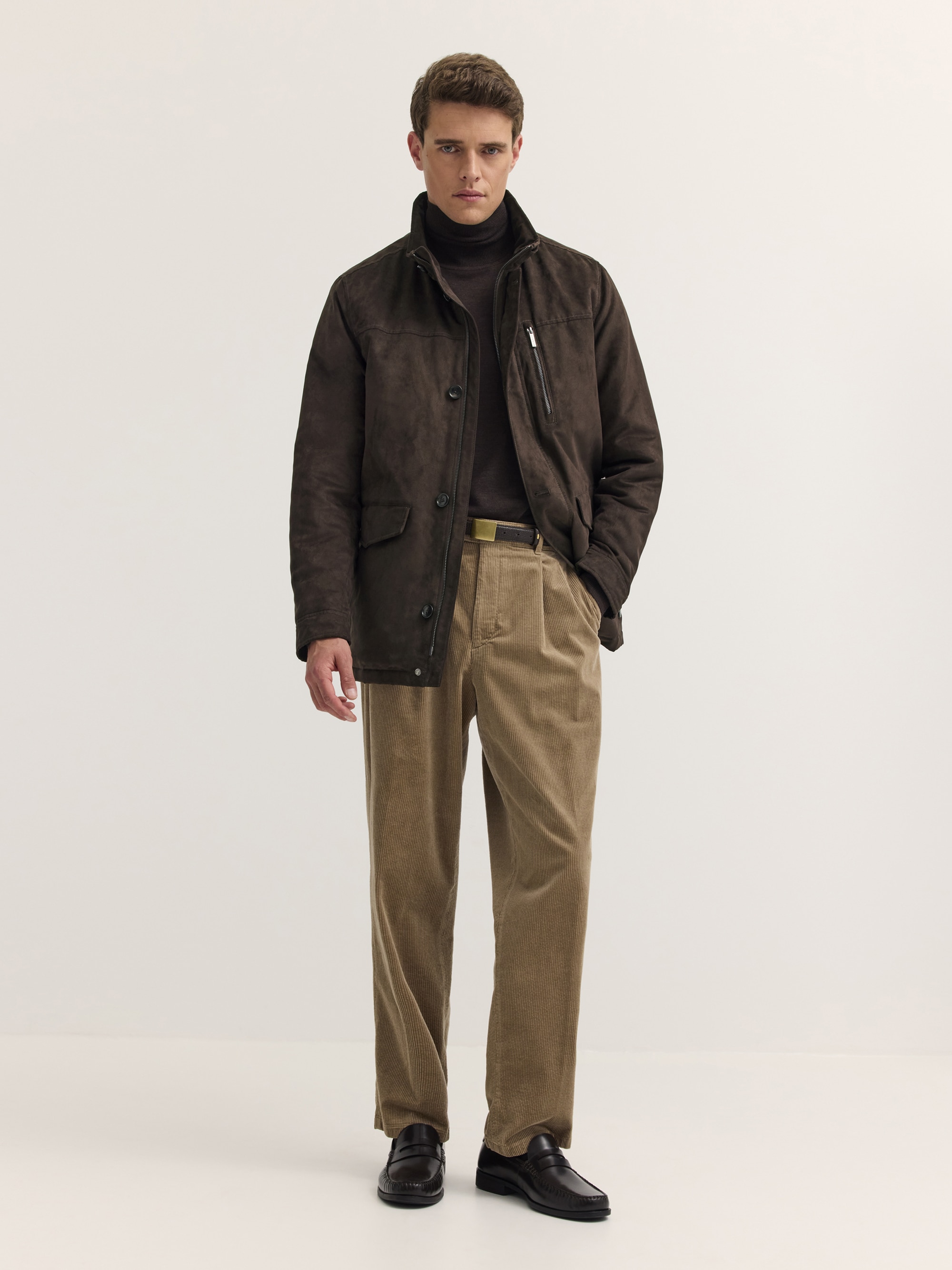 bugatti Kurzjacke »Regular Fit« ohne Kapuze Regular Fit Premium Suede Stehkragen