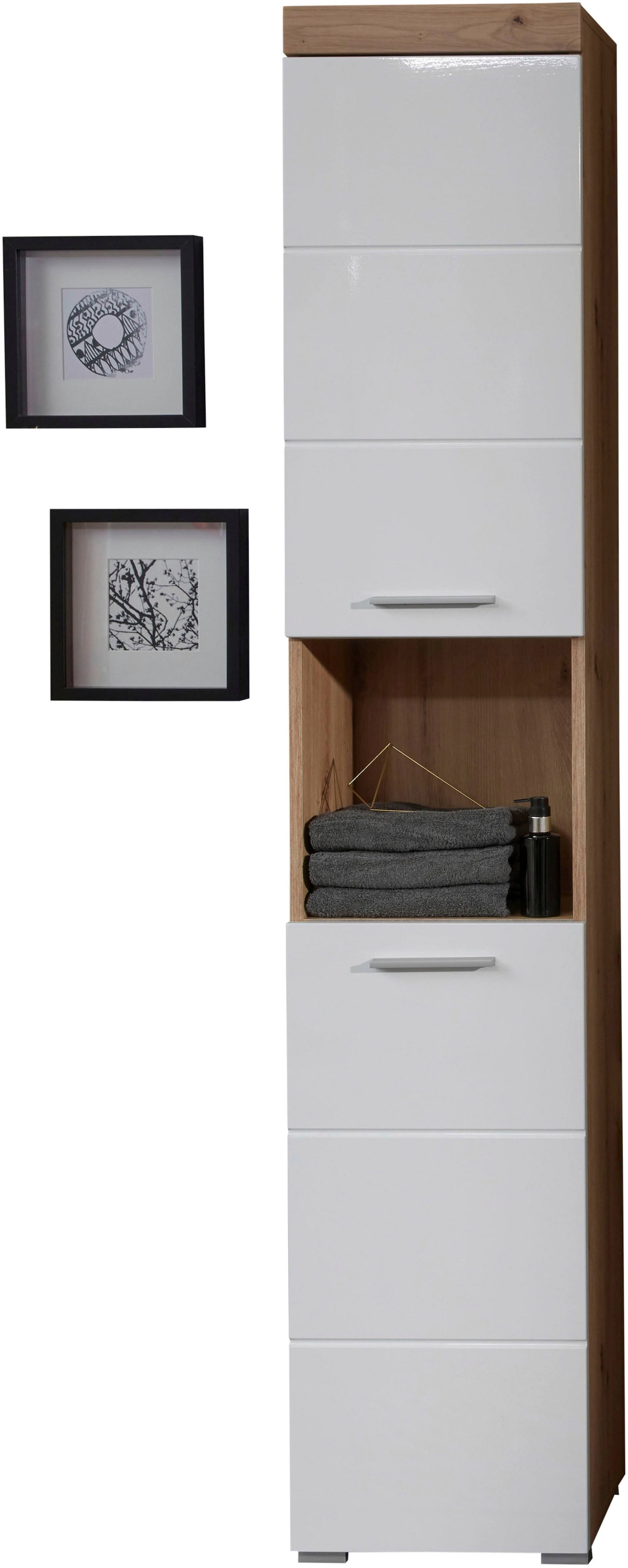 welltime Hochschrank "Avena" Badschrank mit 2 Türen & 1 Fach - (B/T/H) 37/3 günstig online kaufen