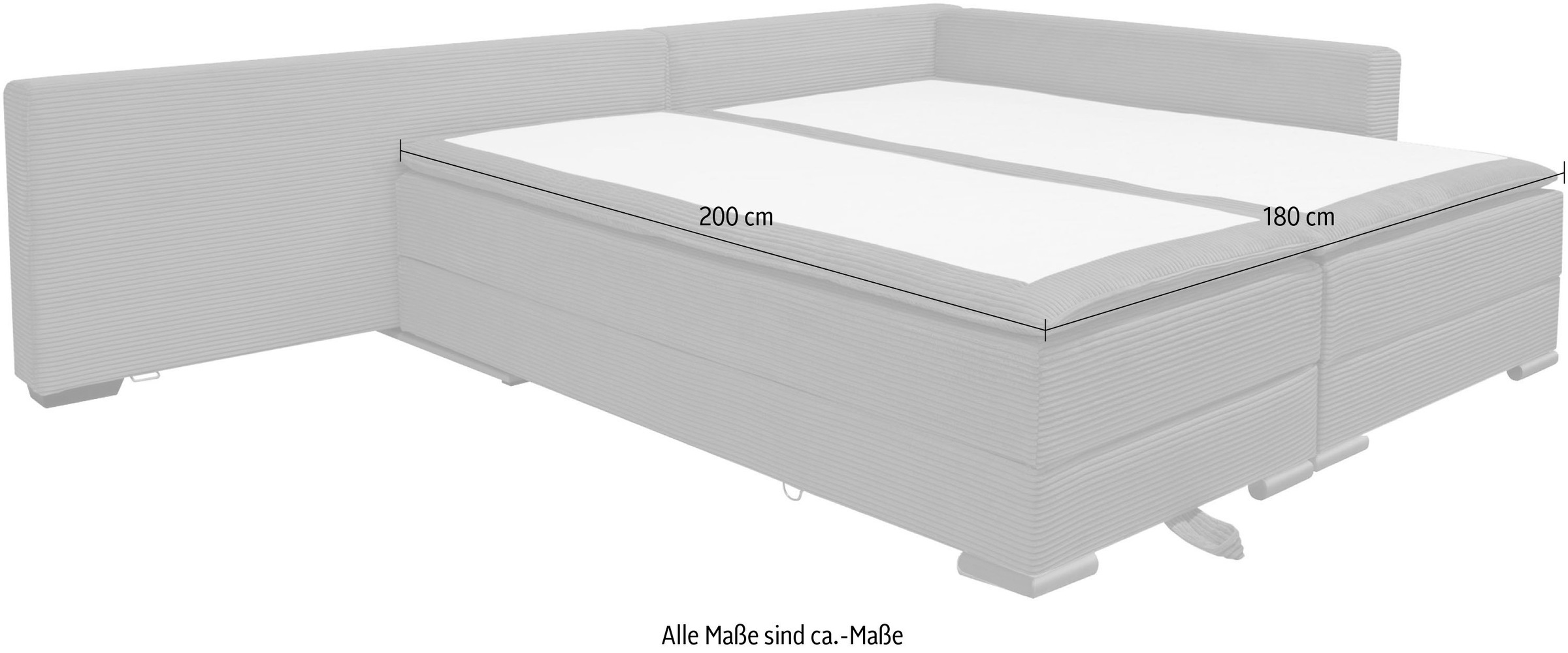INOSIGN Ecksofa »Night & Day L-Form mit Dauer-Schlaffunktion, Cord-Bezug!«, inklusive Bettfunktion und Bettkasten