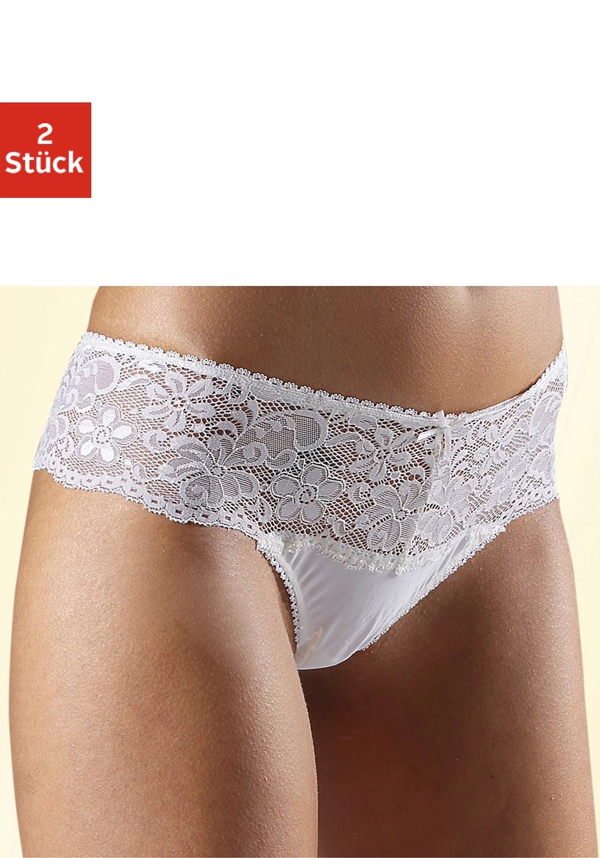 Nuance by Lascana String "mit breitem Spitzenband, als Dessous-Set kombinierbar" Packung, sexy Dessous, sexy Unterwäsche