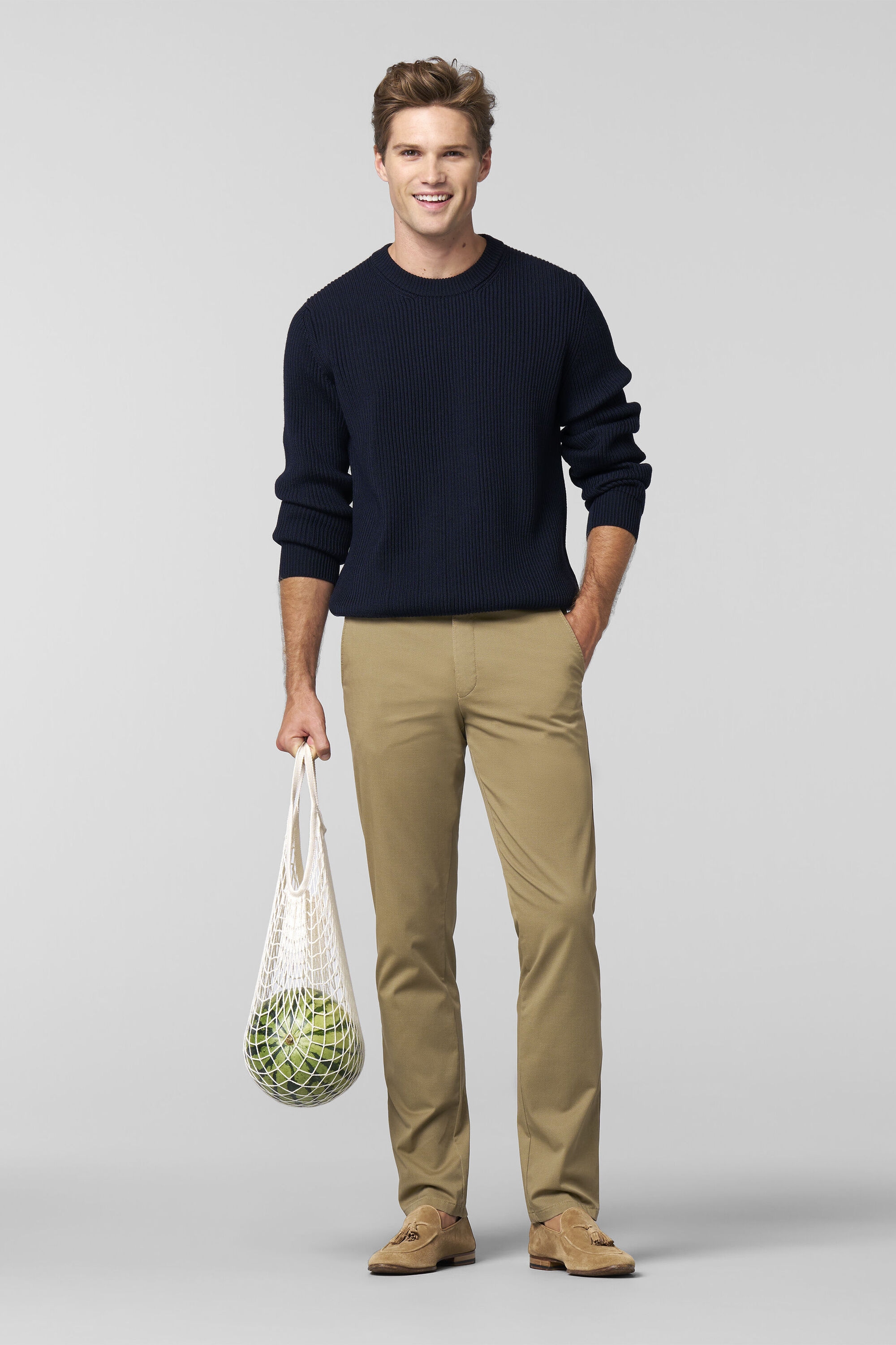 MEYER Chinos »BONN Art.1-5063«, mit buntgewebtem Innenfutter
