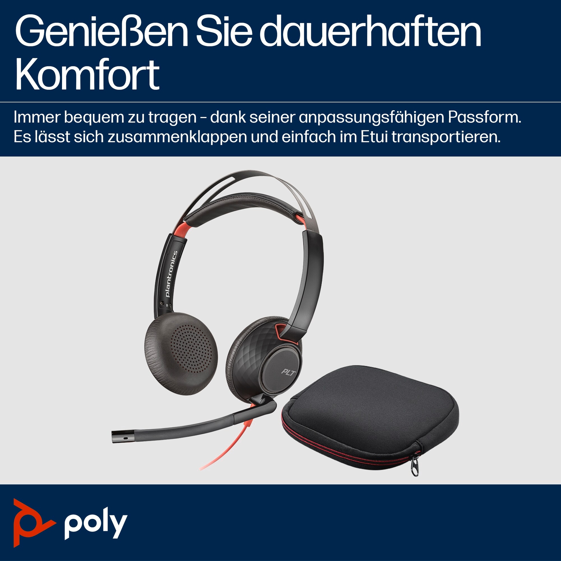 On-Ear-Kopfhörer »Blackwire C5220 Stereo USB-C/A«, Noise-Cancelling