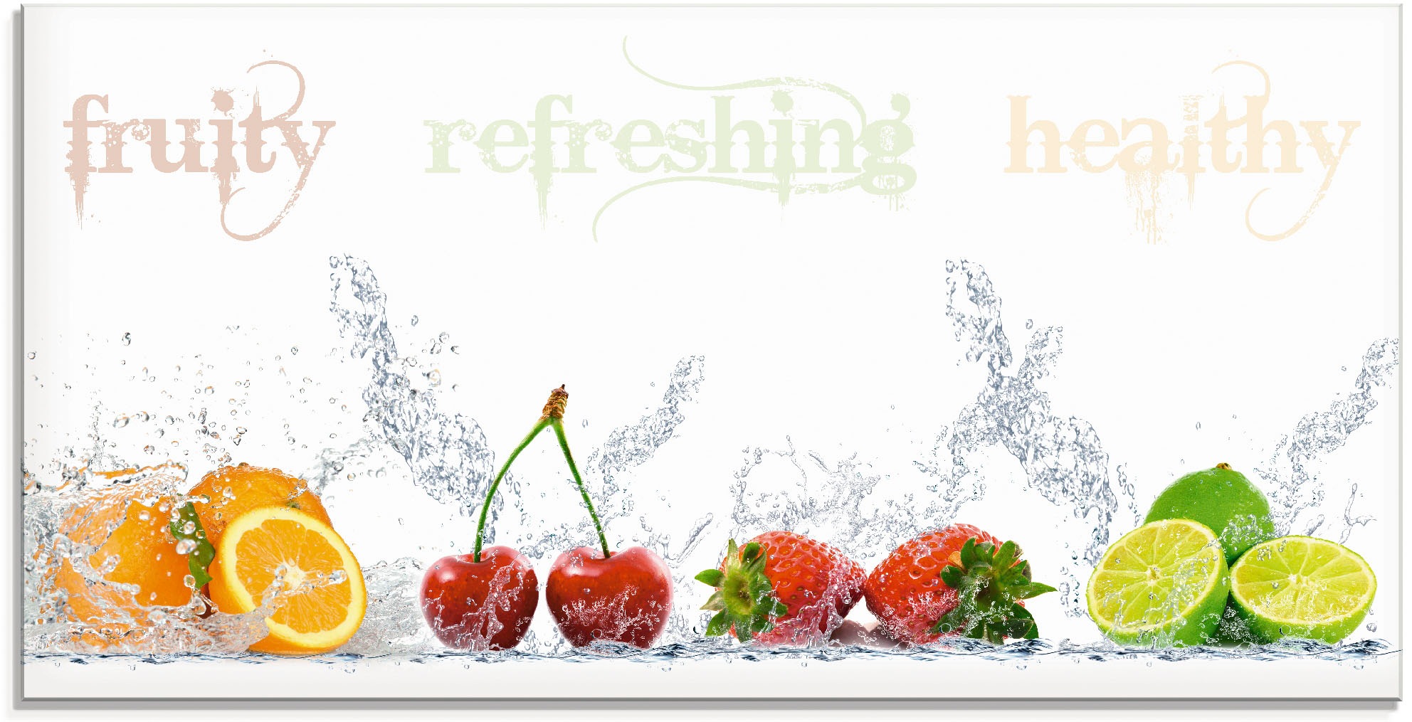 Artland Glasbild "Fruchtig erfrischend gesund Fruchtmix", Lebensmittel, (1 St.), in verschiedenen Größen