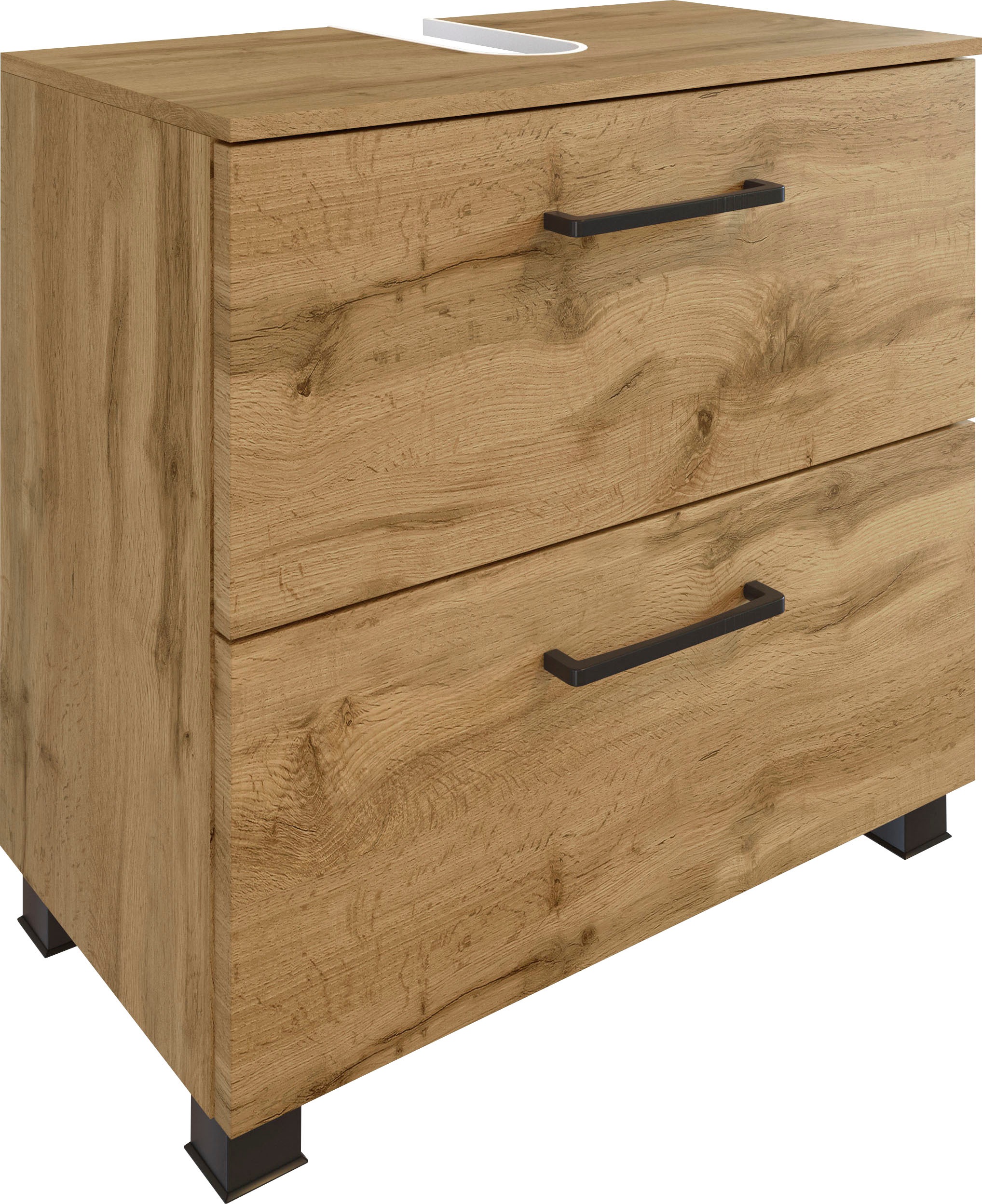 welltime Badmöbel-Set »Chicago«, (4 St., Spiegelschrank, Unterbeckenschrank, Hängeschrank, Unterschrank)