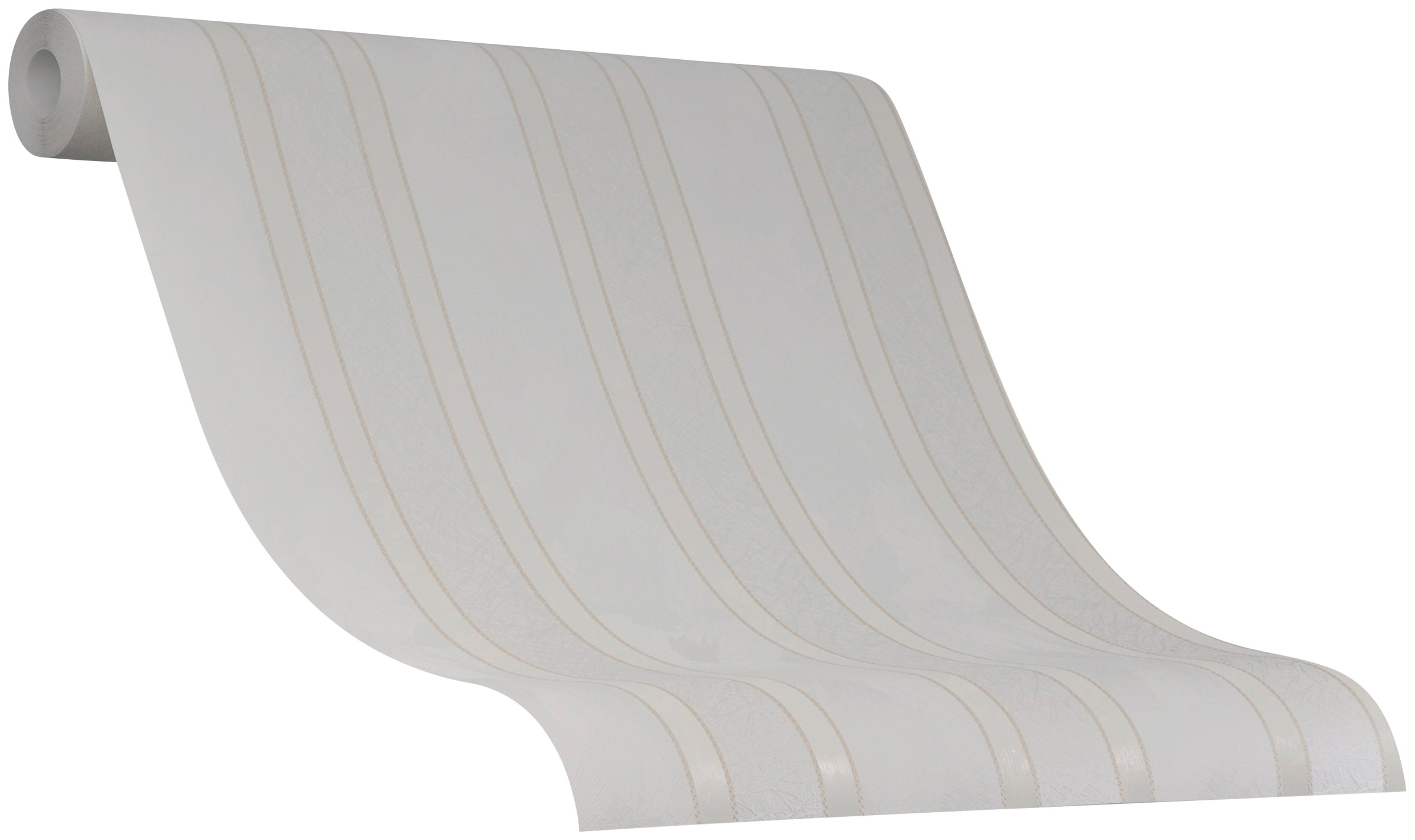 Thumbnail - Marburg Vliestapete "Weiß-Beige" Streifen moderne Tapete für Wohnzimmer Schlafzimmer Küche