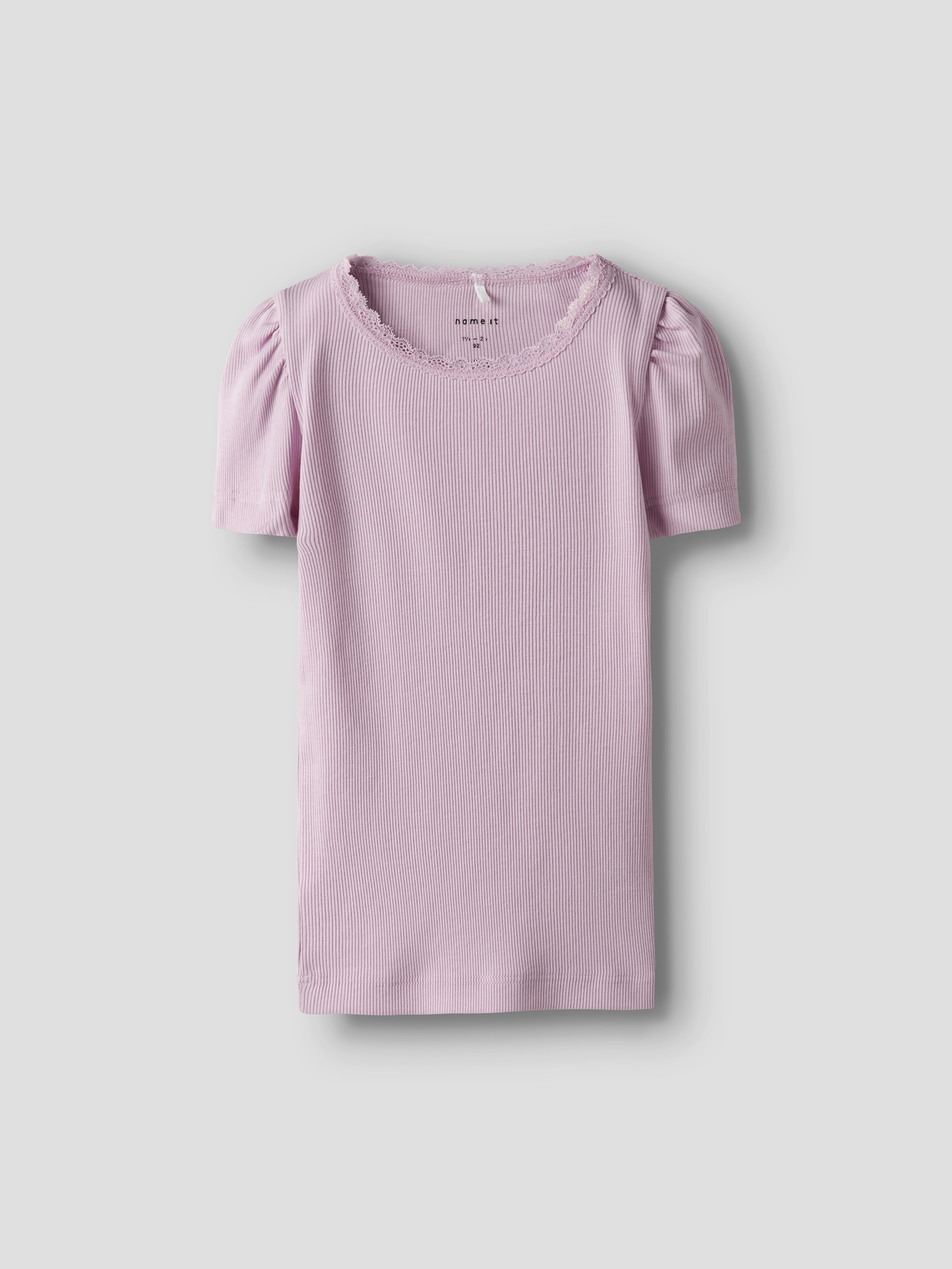 Name It "NMFKAB TOP NOOS" Baumwollmischung, Spitze, Puffärmel