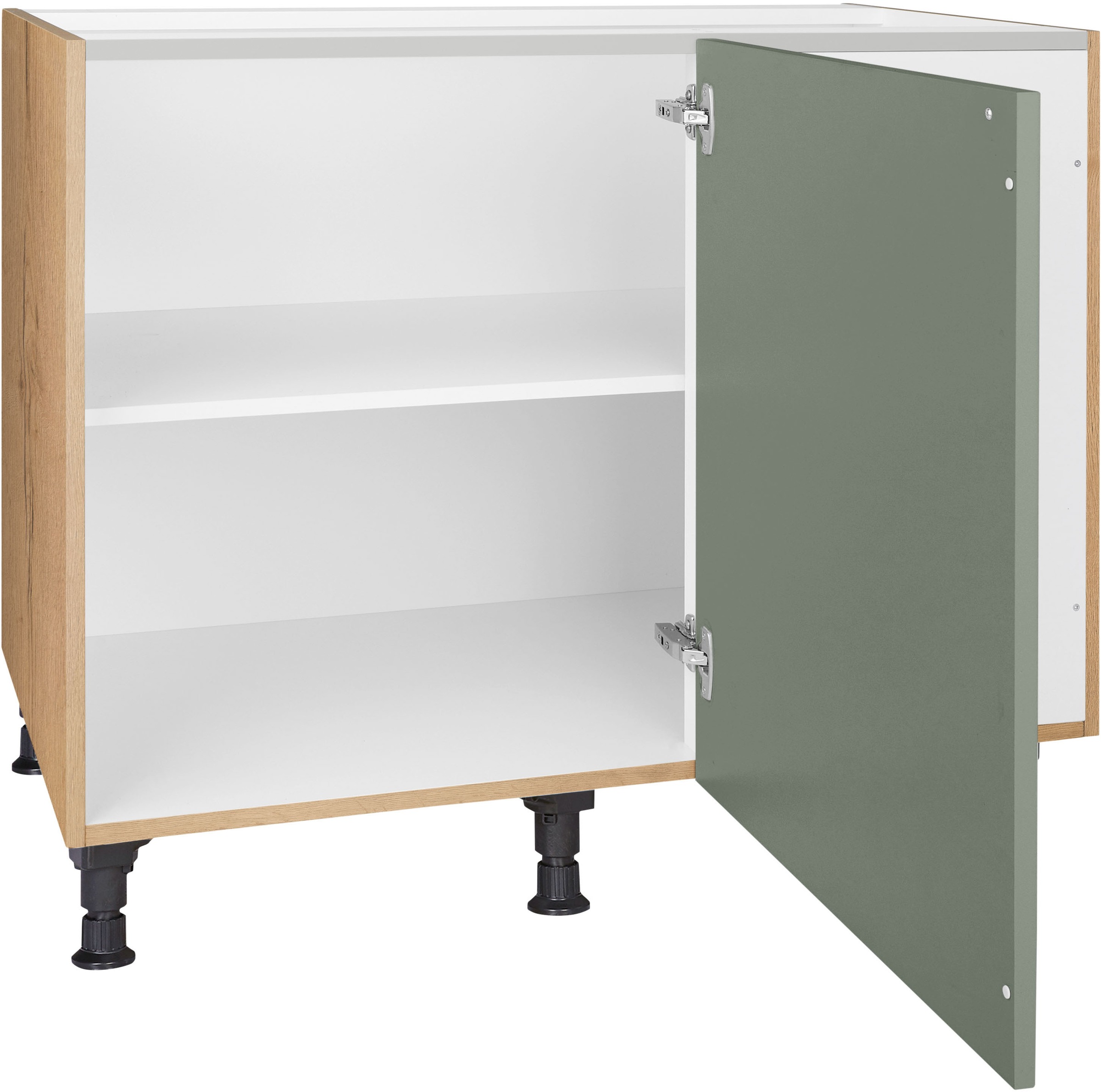 nobilia Eckunterschrank ""Cascada", vormontiert" mit höhenverstellbaren Soc günstig online kaufen